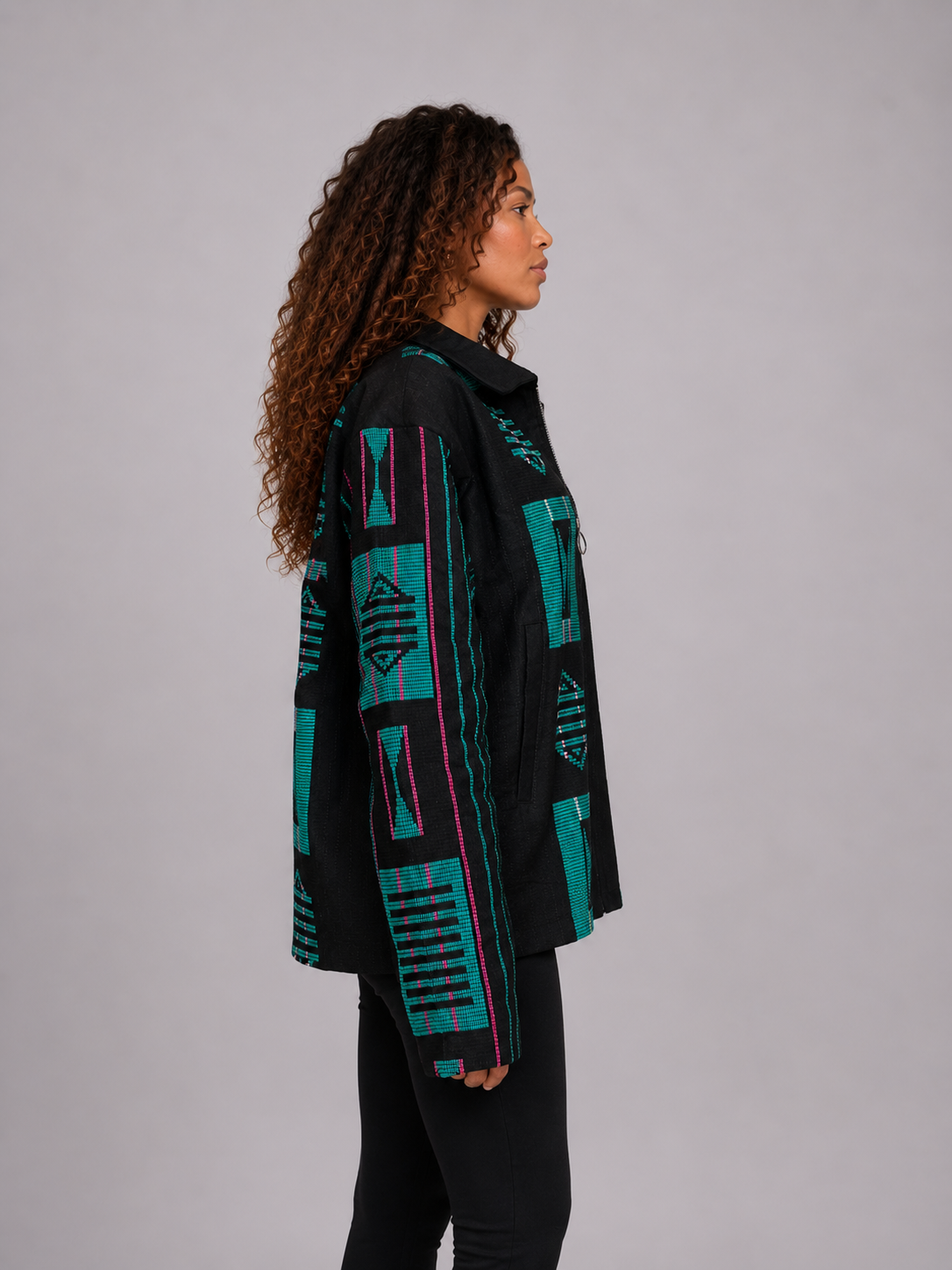 Akwete Bomber Jacket - | Contemporary Streetwear (Green)