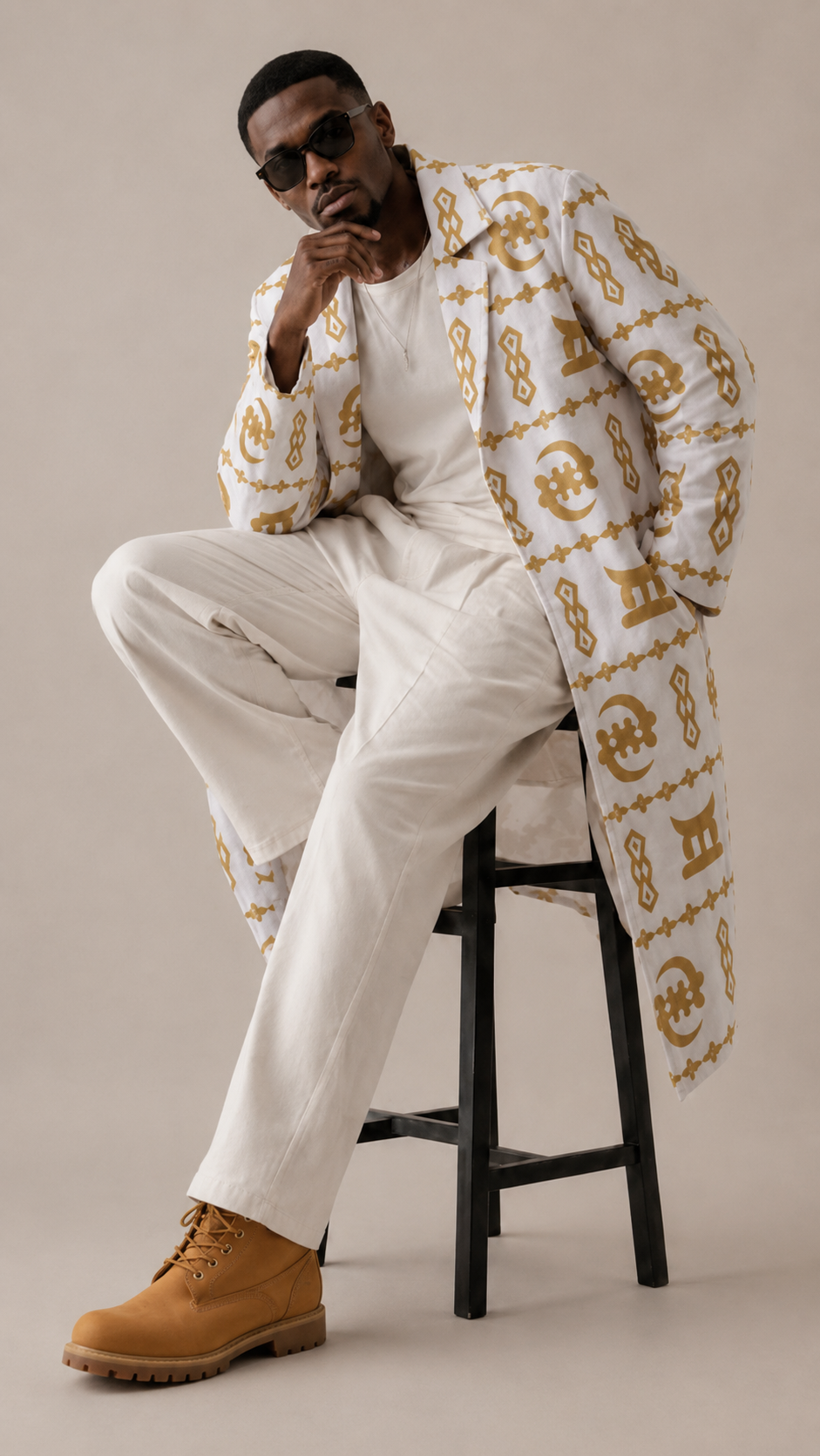 The Aureate Ivory and Gold coat
