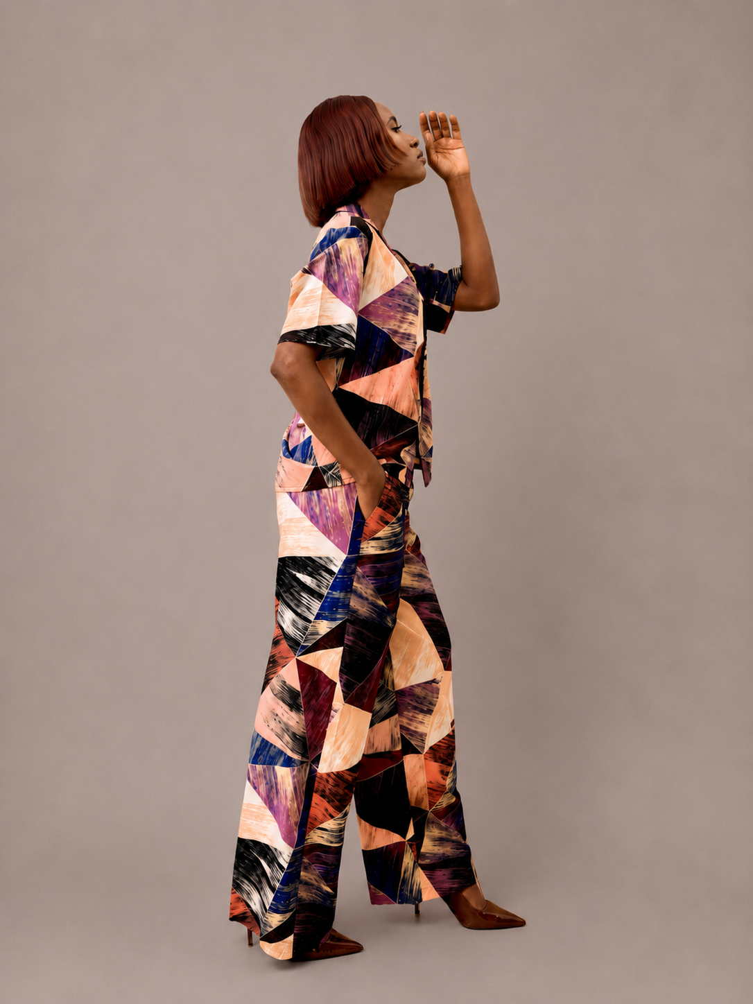Prism Canvas Lounge Shirt| Contemporary Statement Womenswear