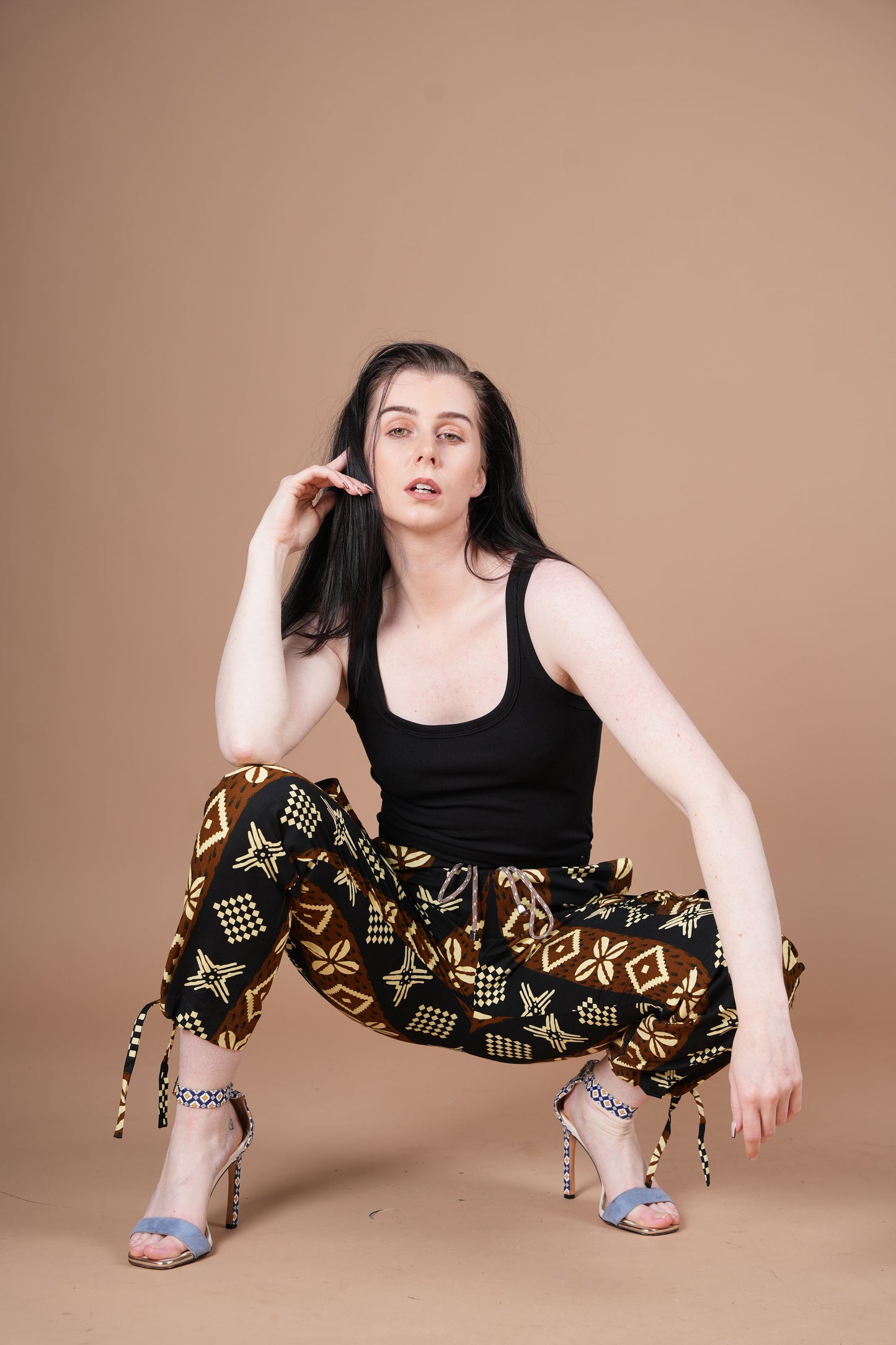 Unisex Ankara Mud Cloth Cargo Trouser