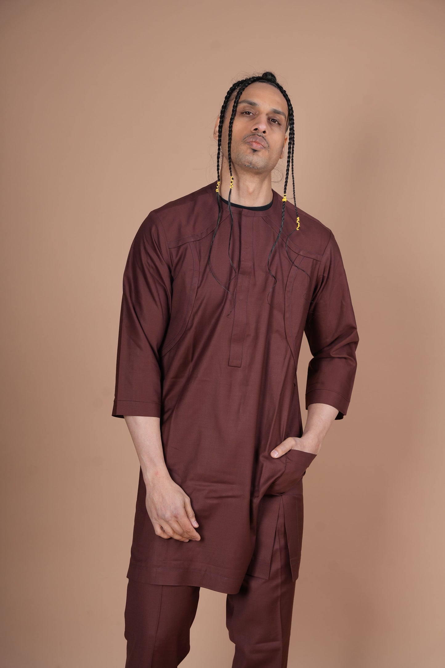 Coffee Brown Men's Senator Set