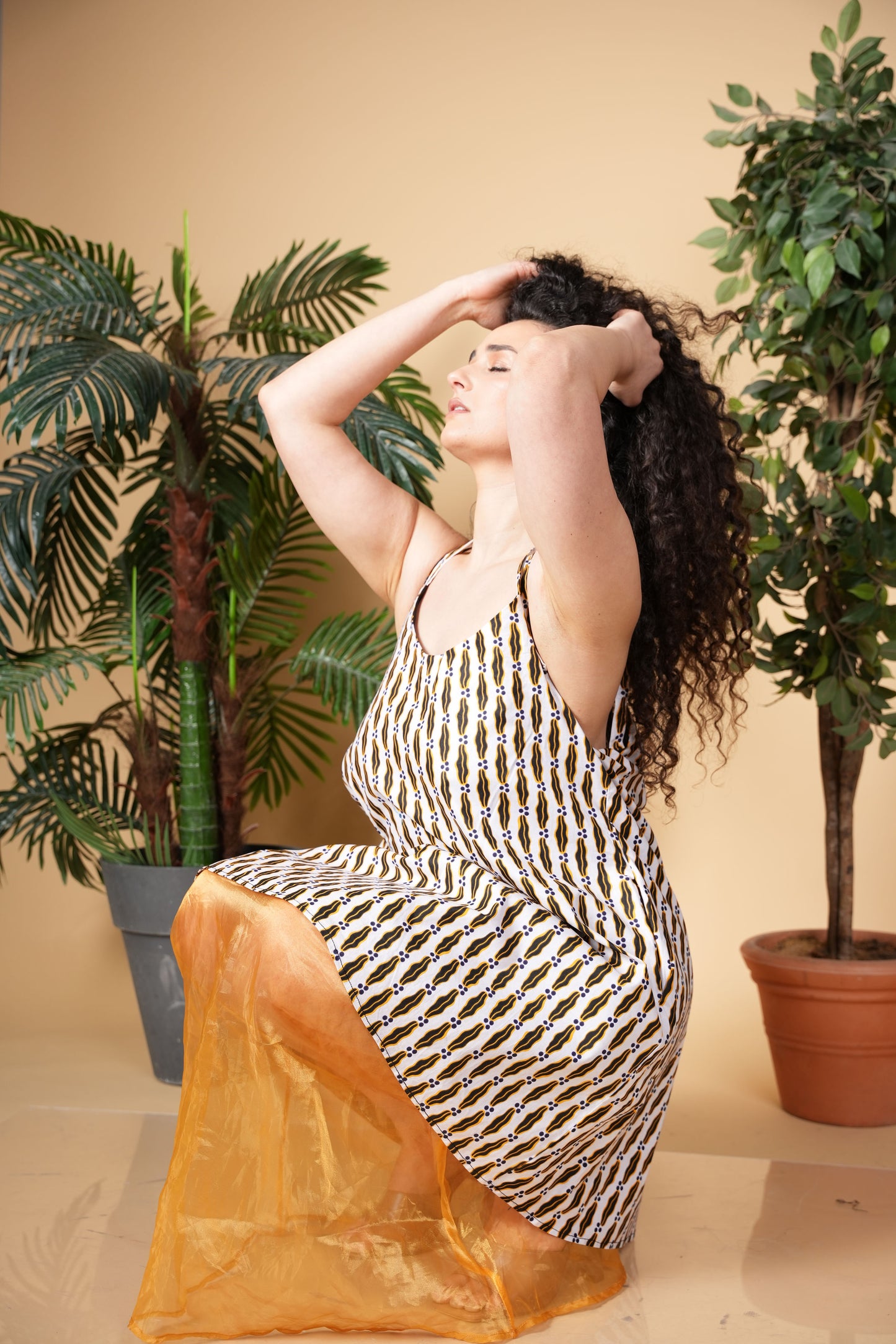 String Ankara dress