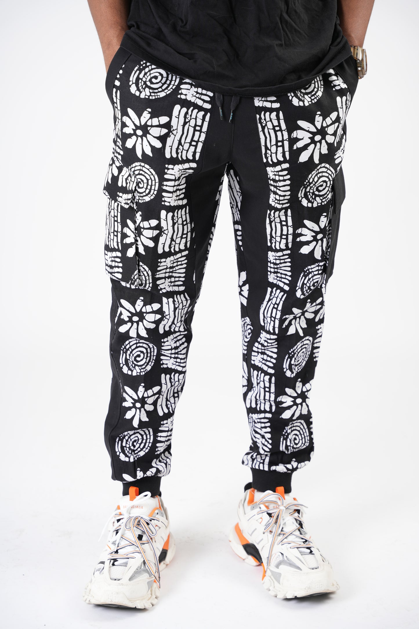 Black and White Unisex Combat Trouser