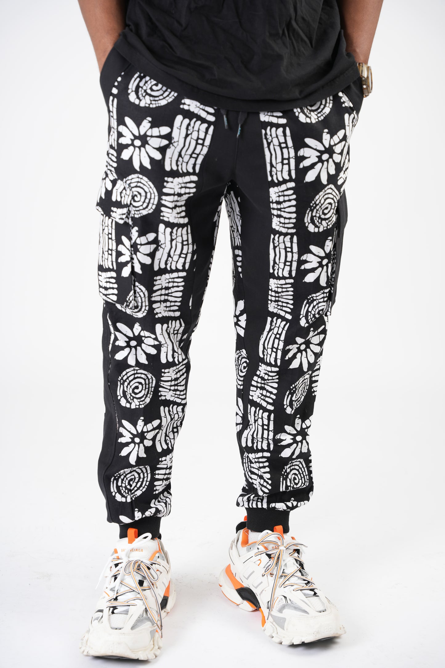 Black and White Unisex Combat Trouser