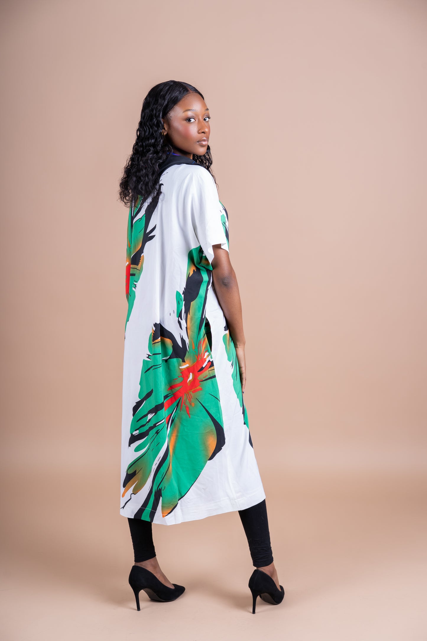 Oversize floral Short Sleeve Hoodie Top