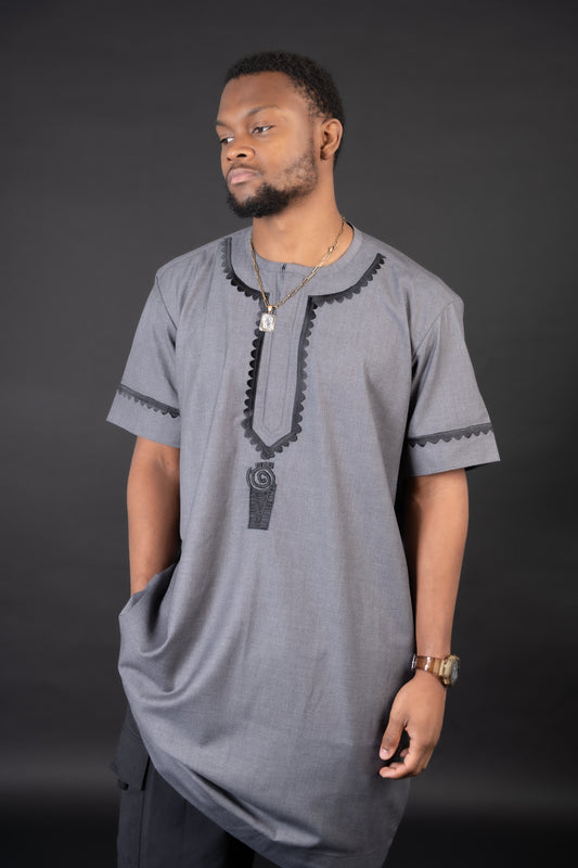 Short Sleeve Grey Senator Top