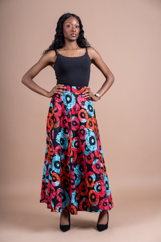 Mud Print Maxi Skirt