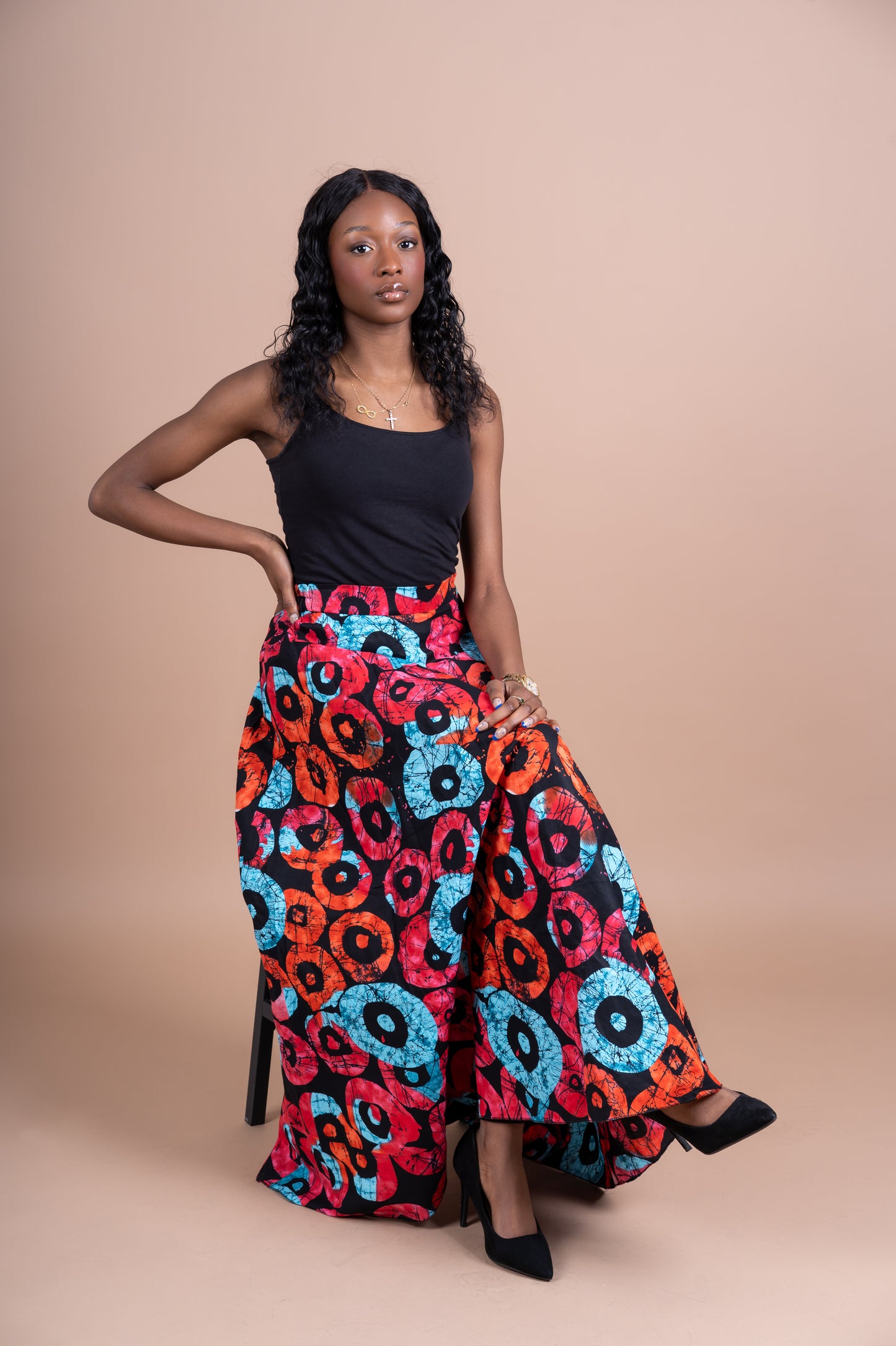 Mud Print Maxi Skirt
