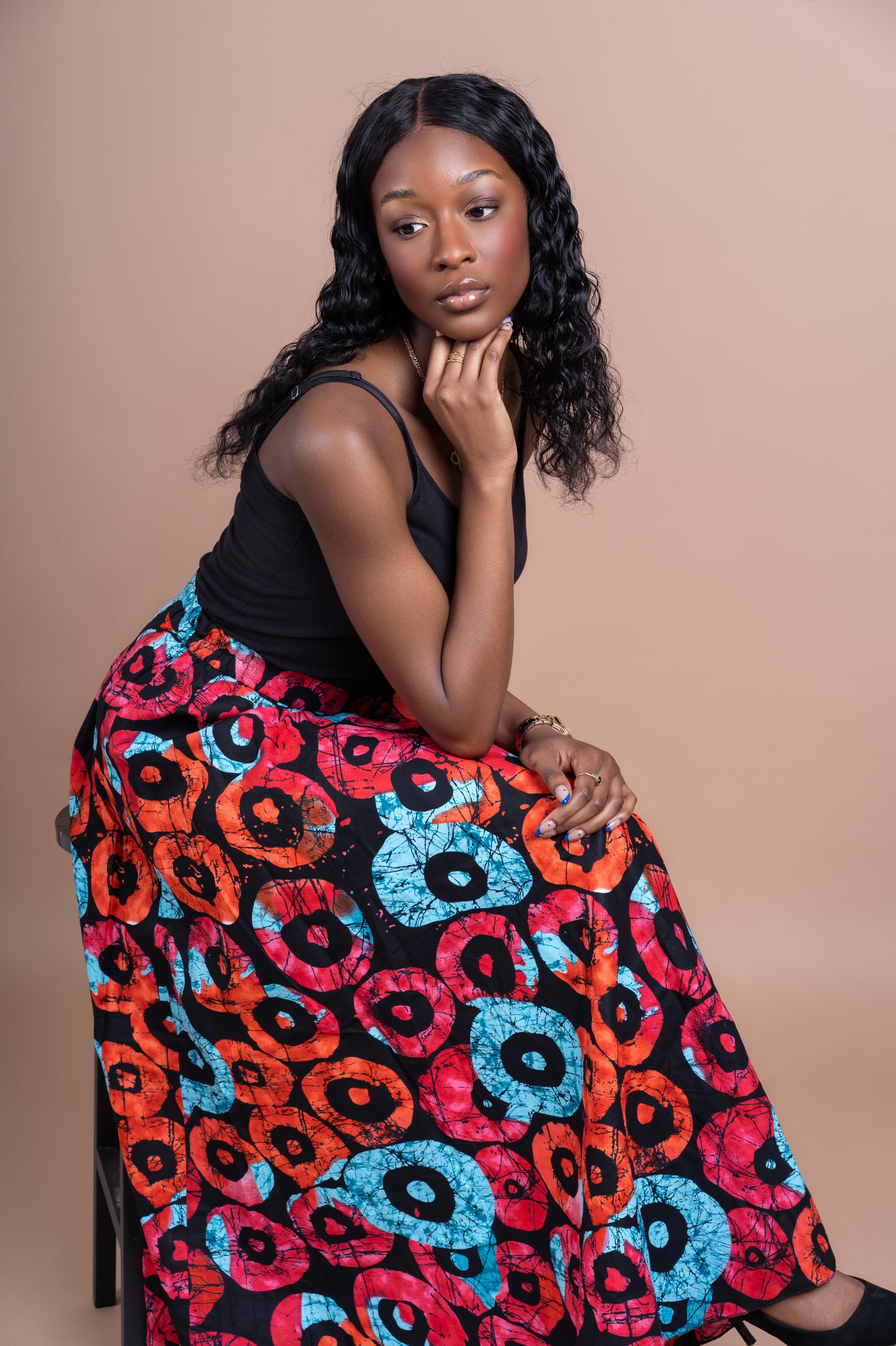 Mud Print Maxi Skirt
