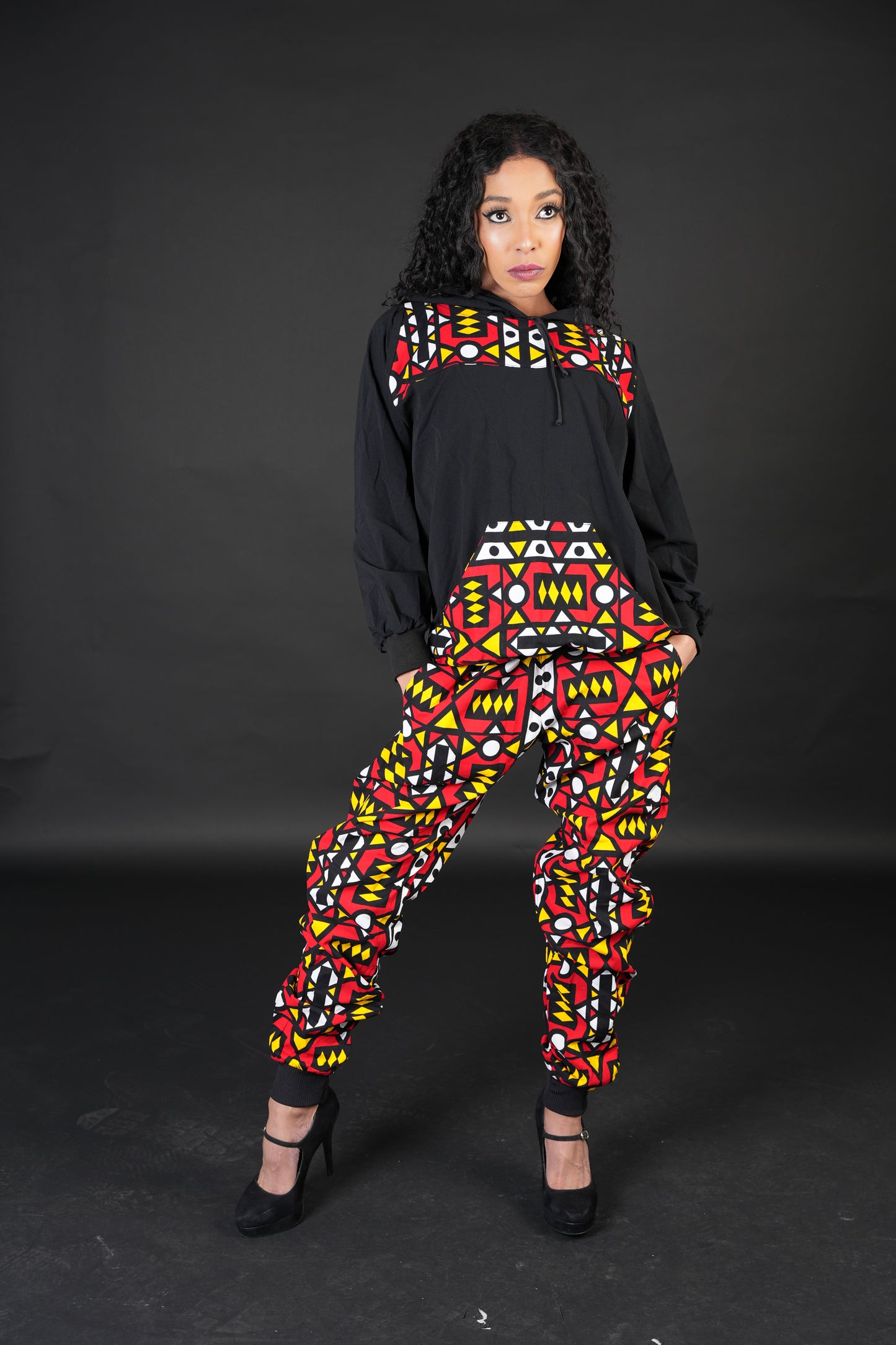 Women's Ankara Print Hoodie Set