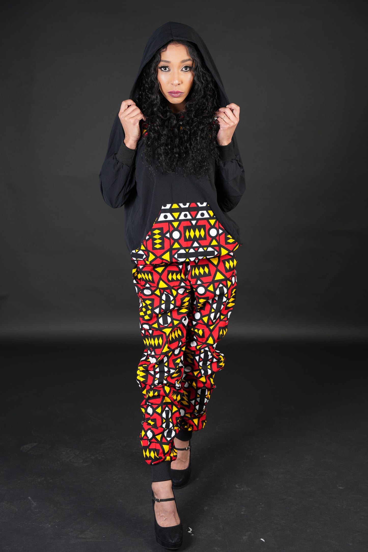 Women's Ankara Print Hoodie Set
