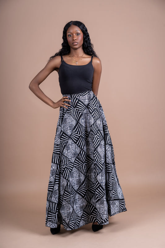 Print Maxi Skirt