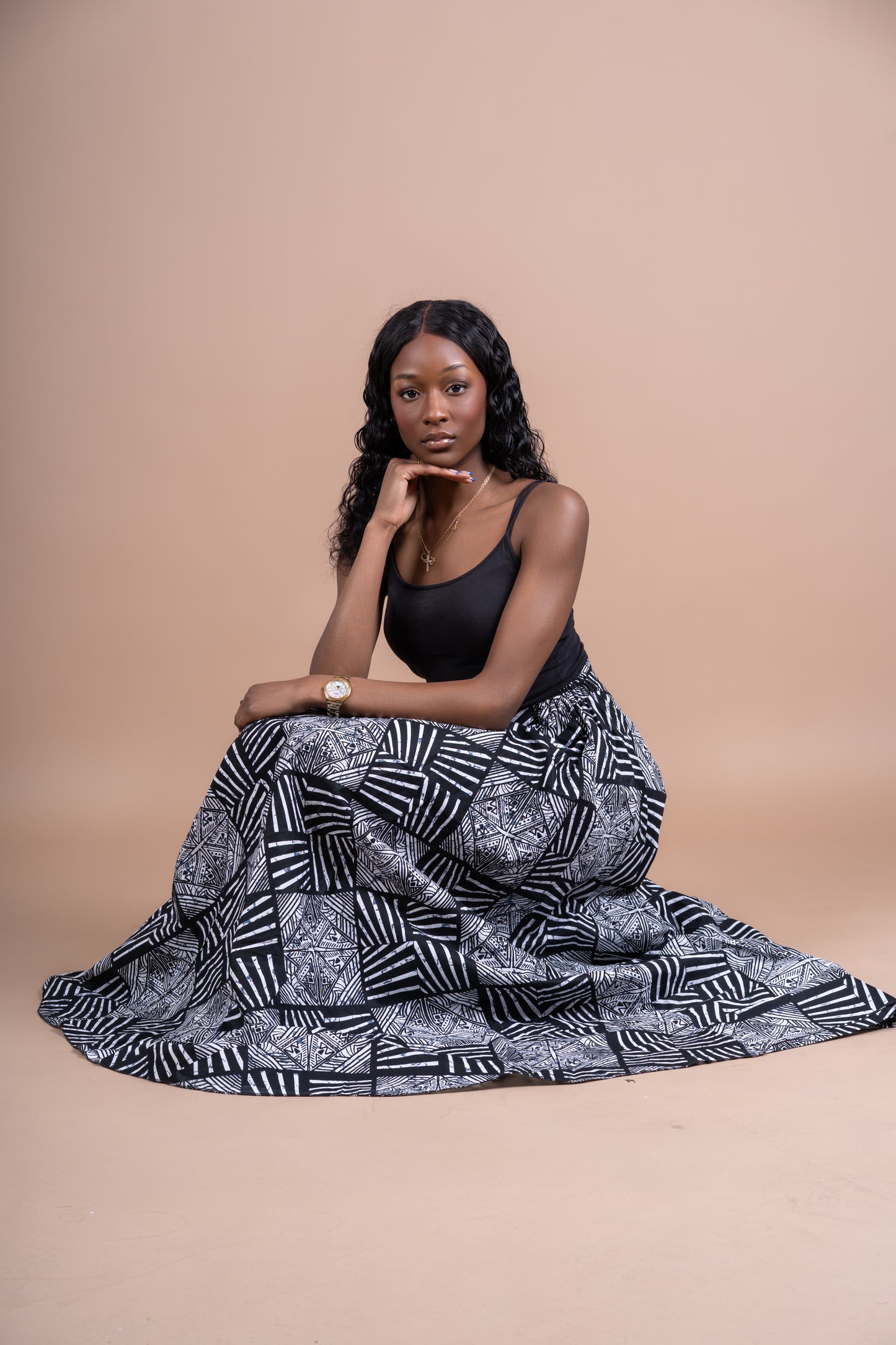 Print Maxi Skirt