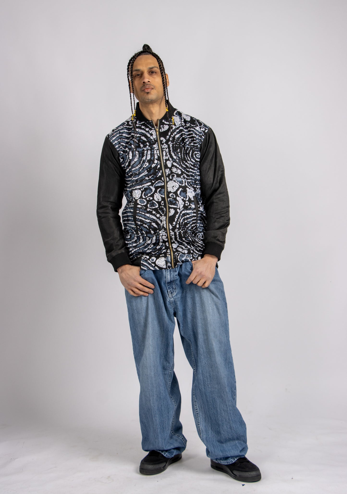 Ankara Print Bomber Jacket