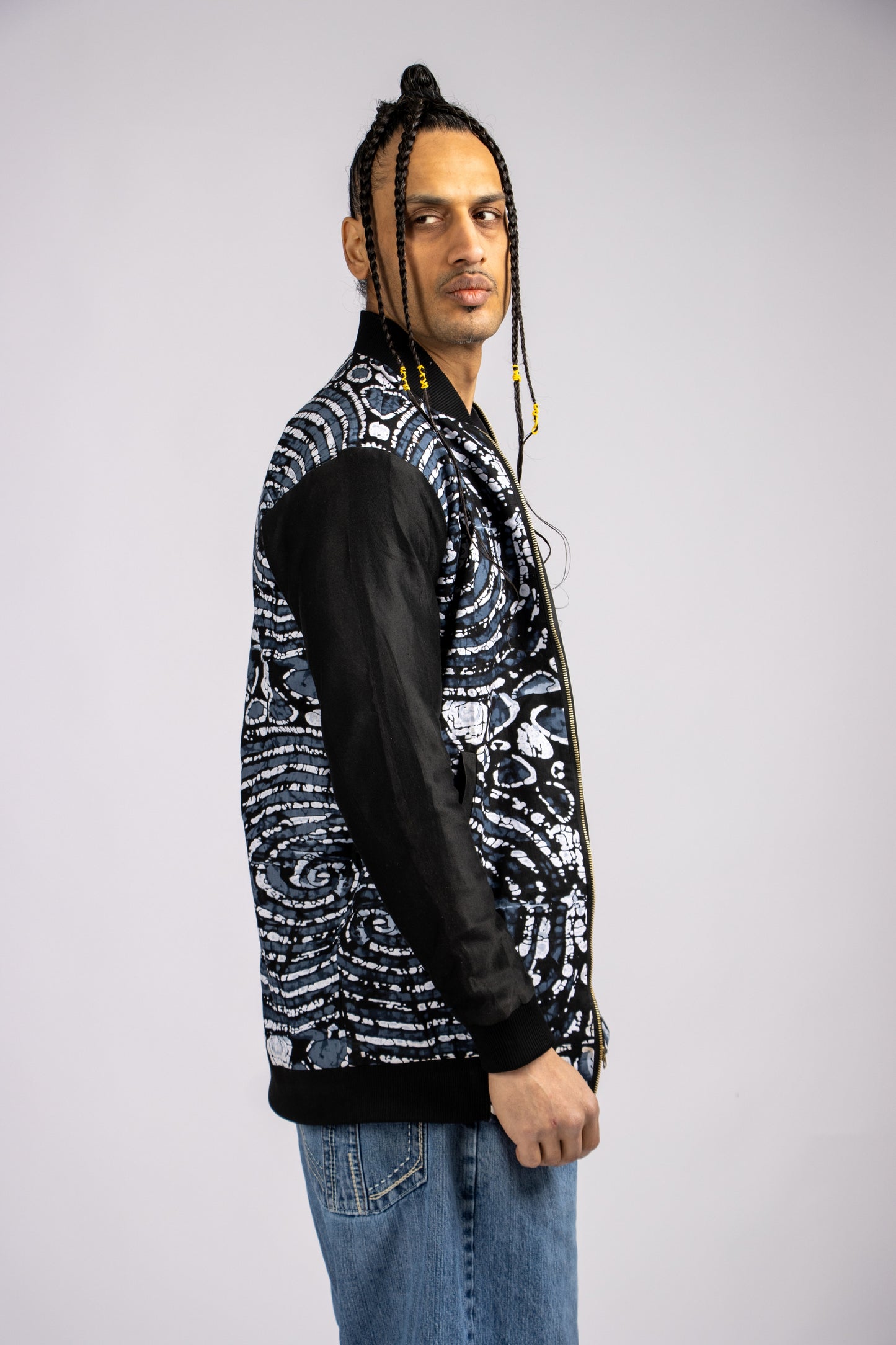 Ankara Print Bomber Jacket