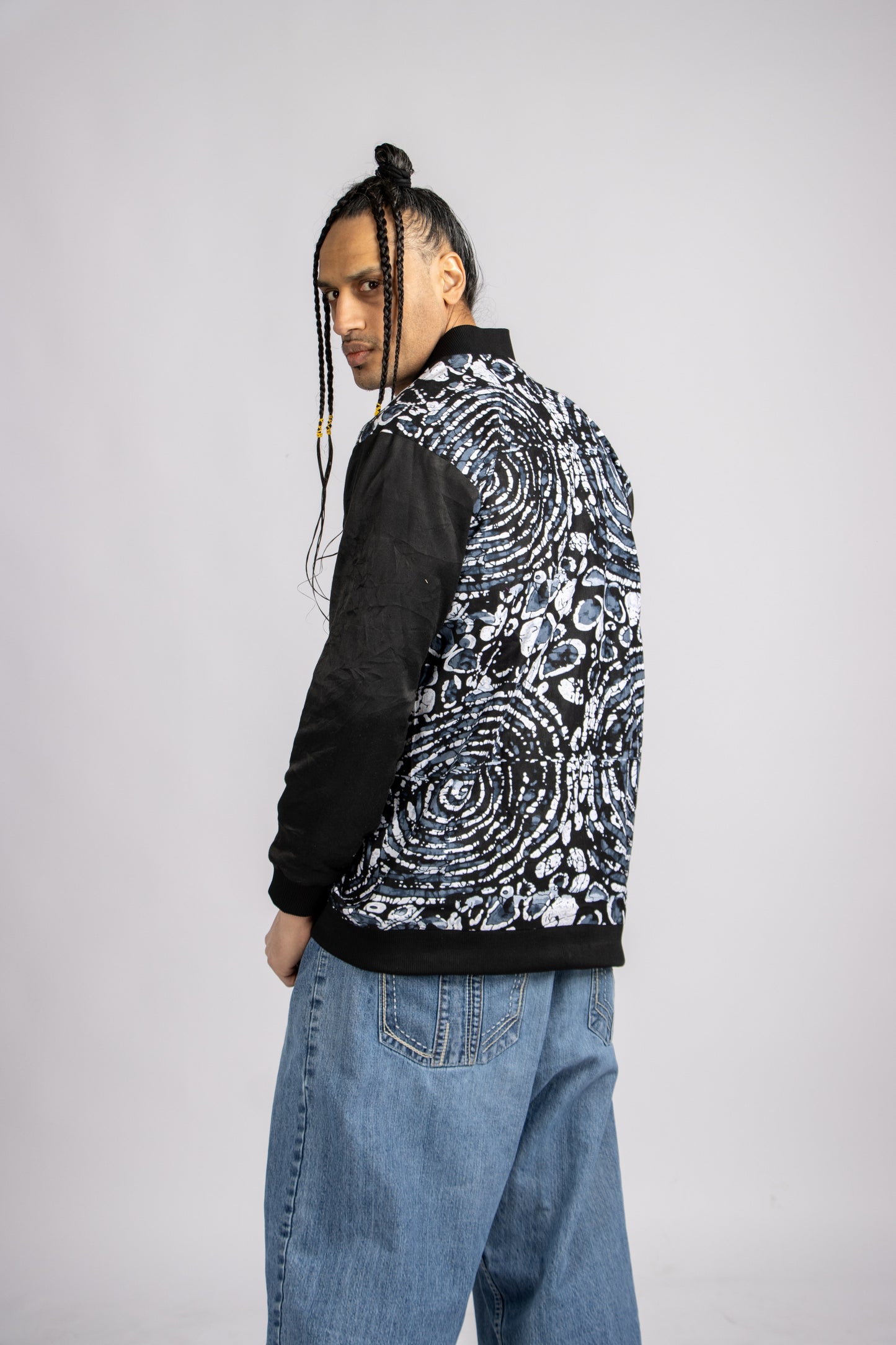 Ankara Print Bomber Jacket