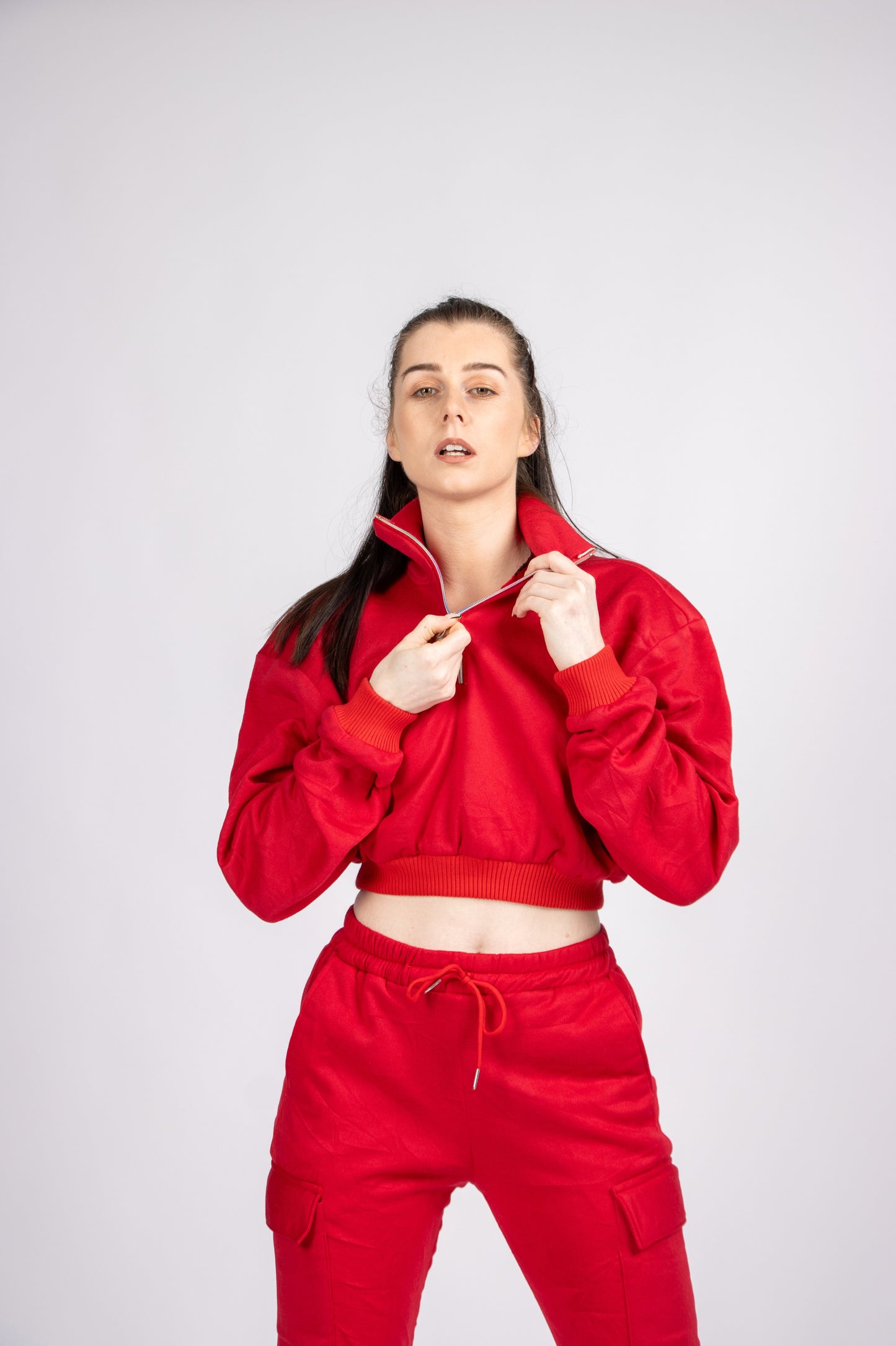 Two Piece Joggers Set With Cargo Pants