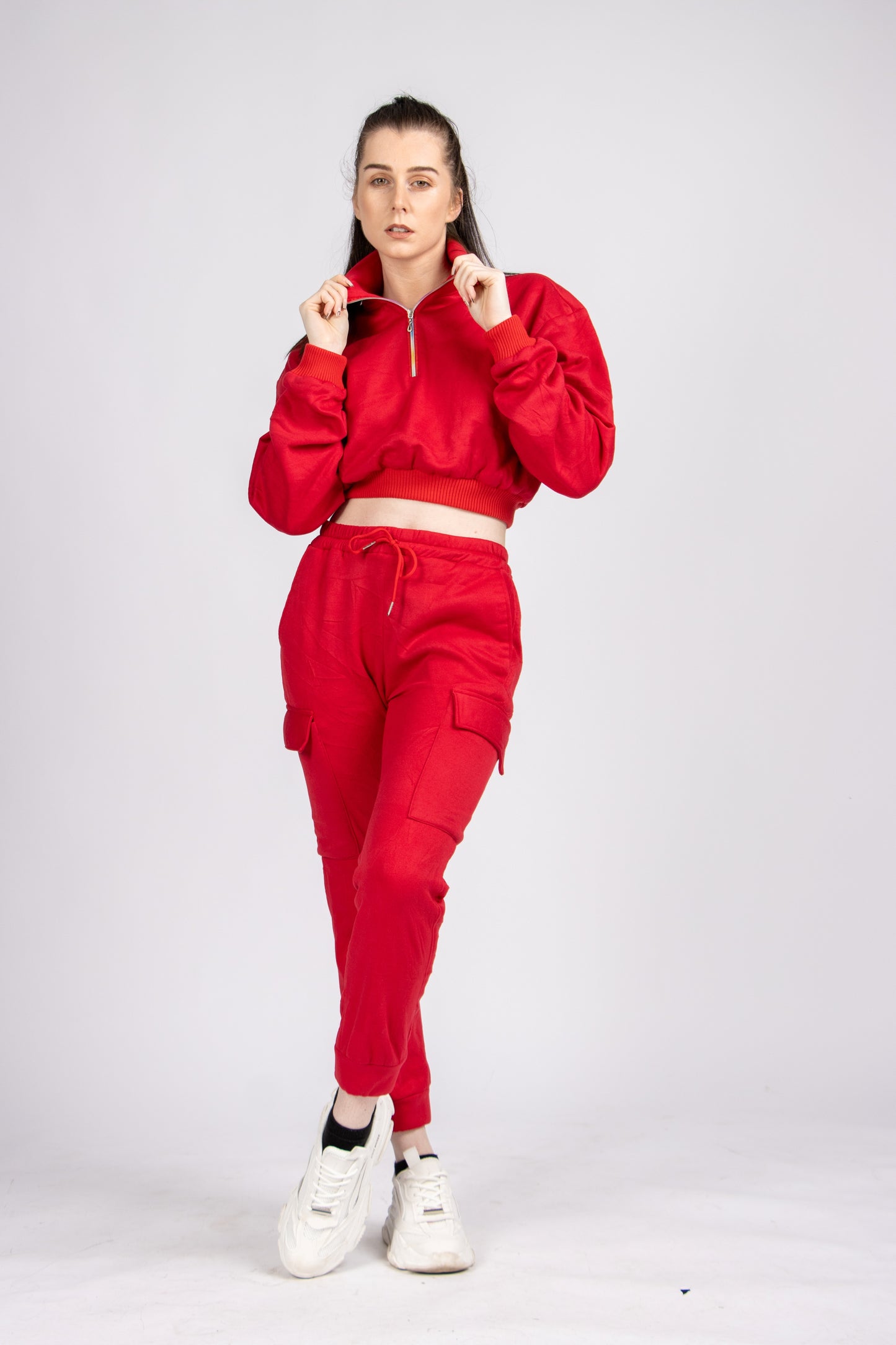 Two Piece Joggers Set With Cargo Pants