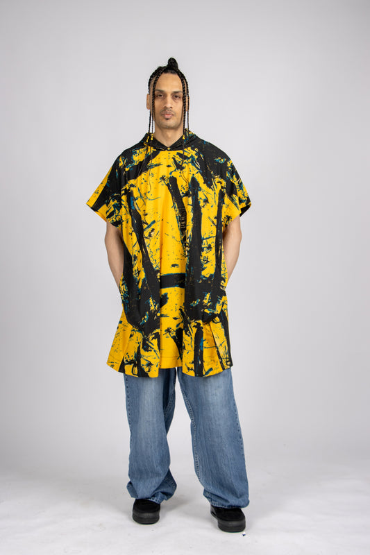 Oversized Short Sleeve Hoodie Top