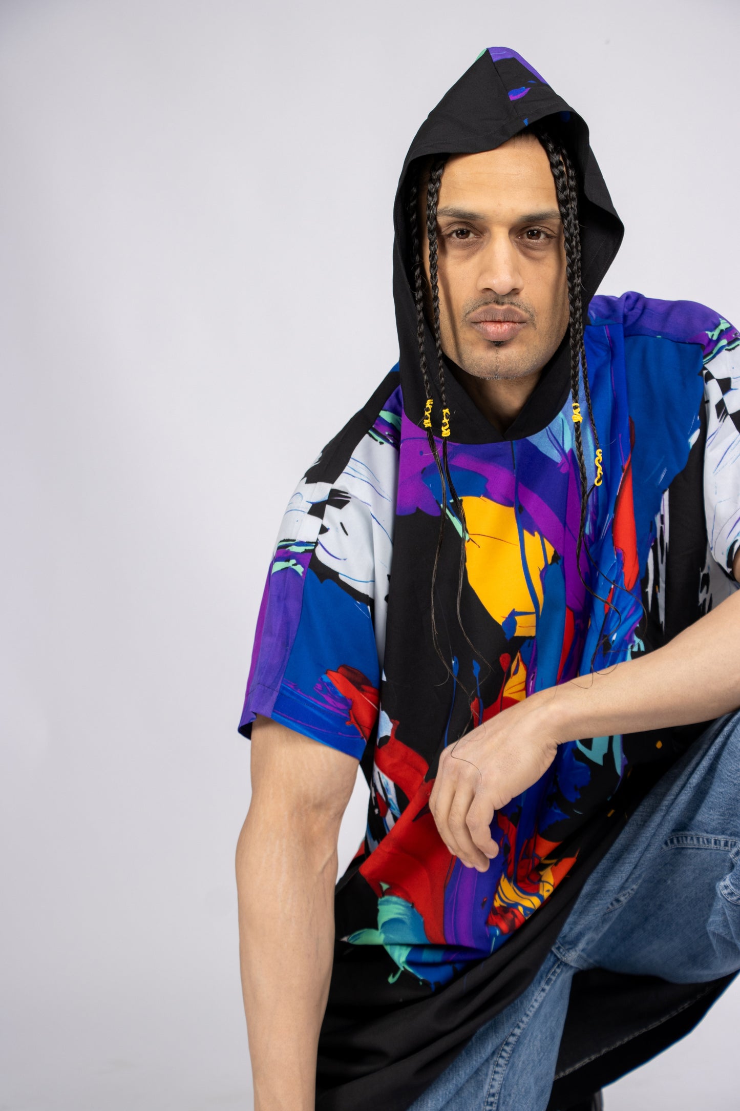 Oversize Short Sleeve Hoodie Top