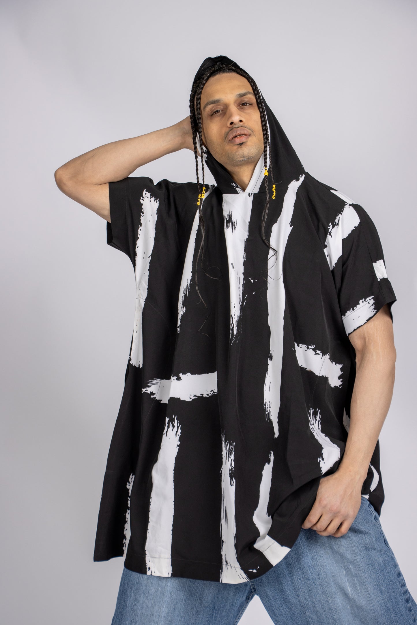 Oversized Short Sleeve Hoodie Top