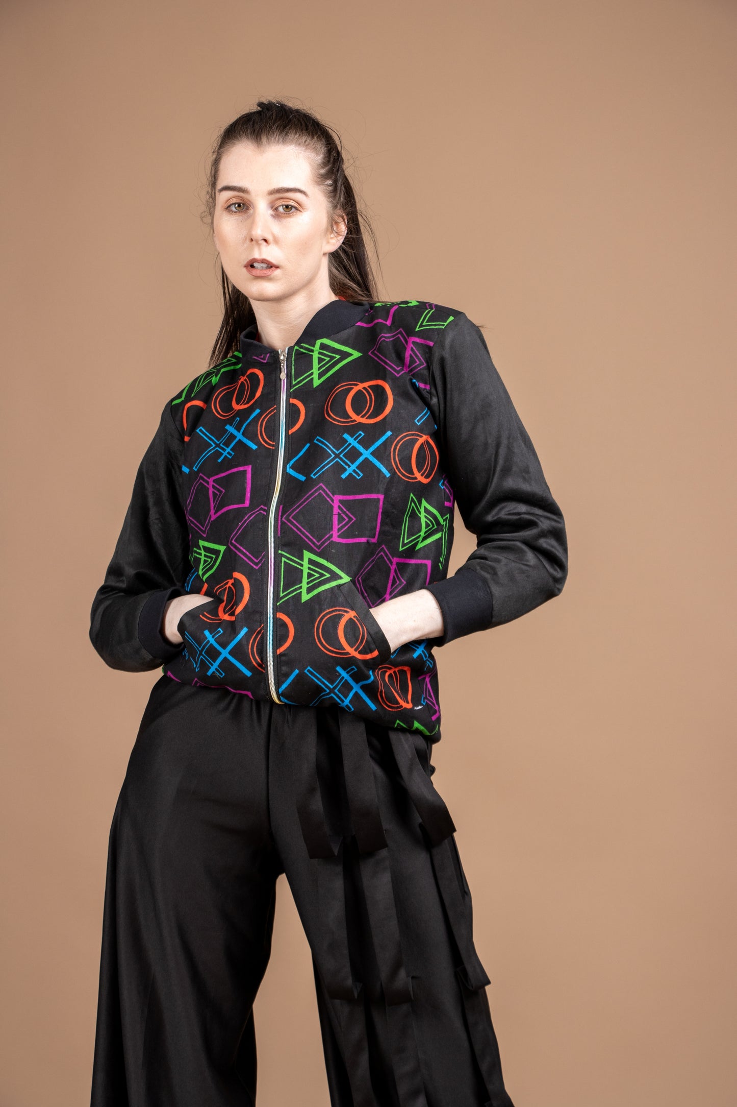 Multi Colour Unisex Bomber Jacket