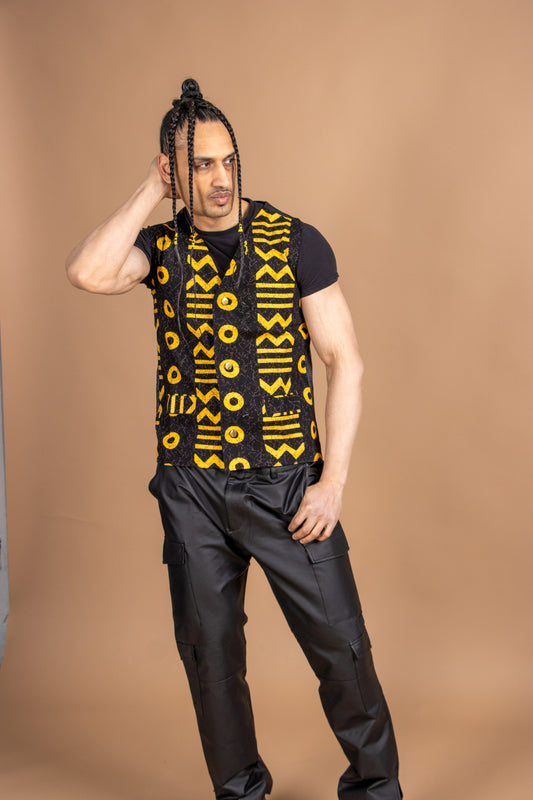Mud cloth Waistcoat