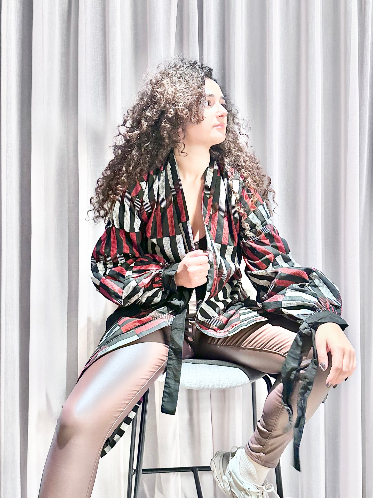 Mud Cloth Ankara Kimono