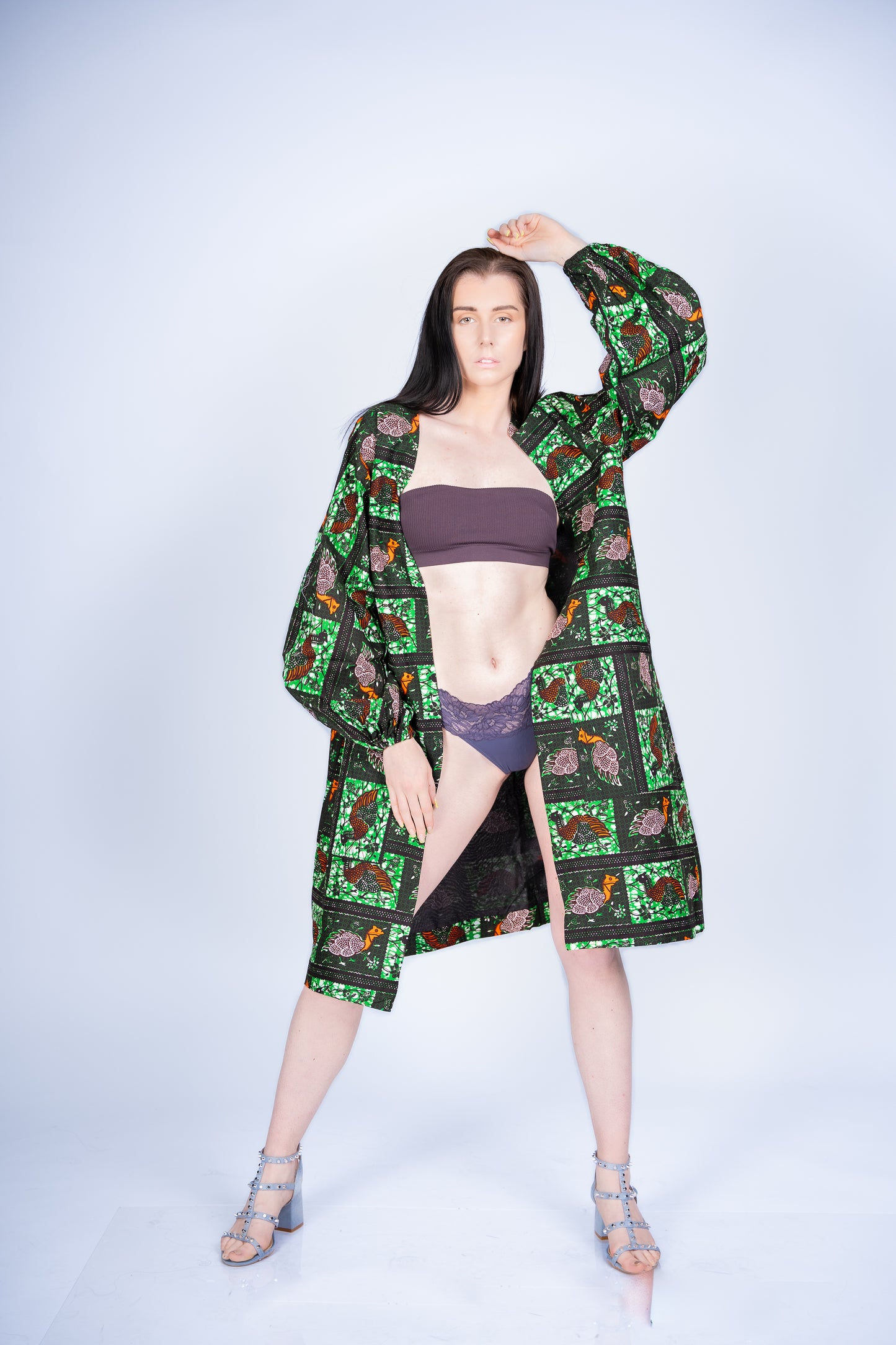 Green Ankara Kimono