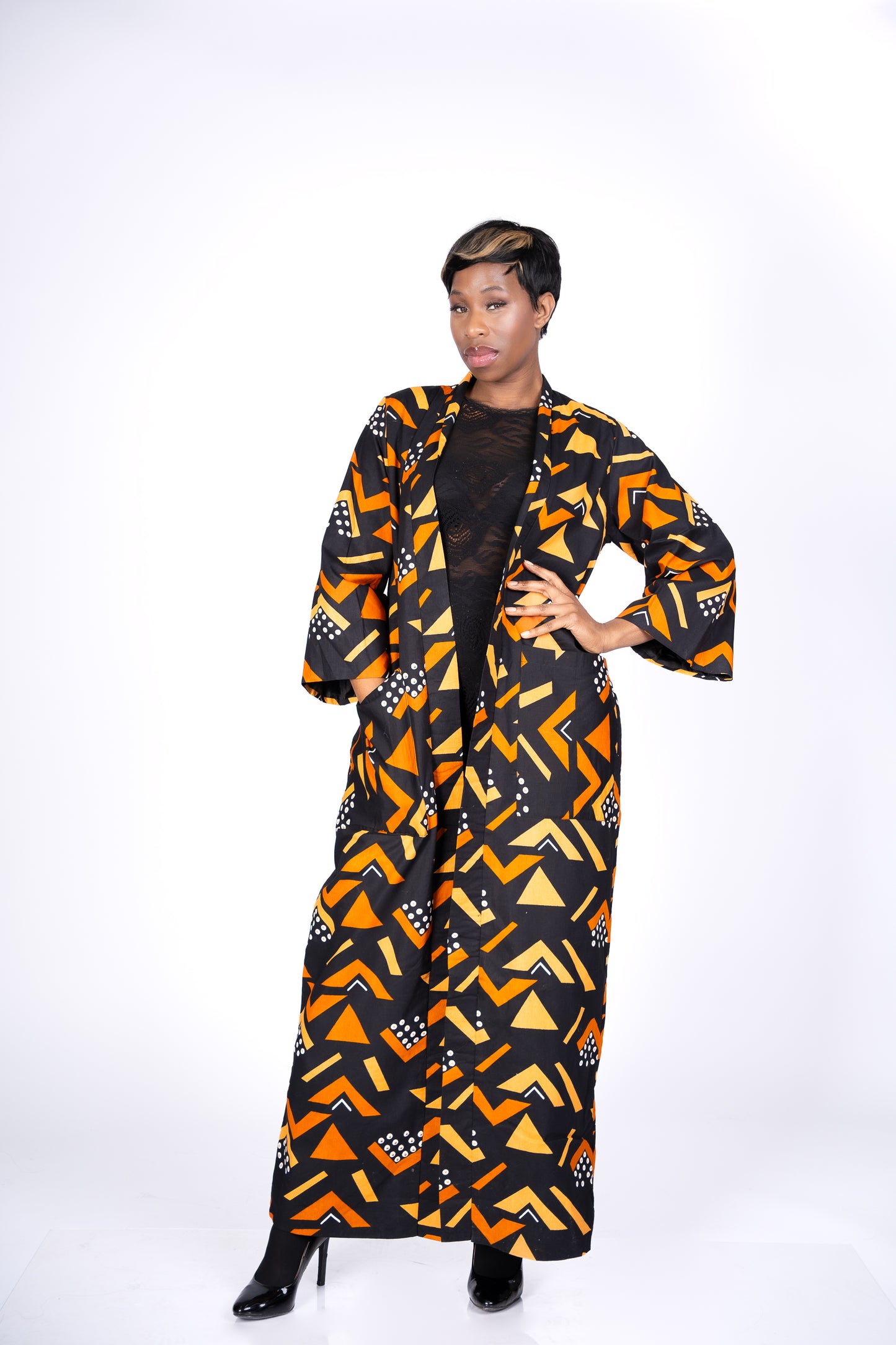 Bogolan mud cloth Ankara Kimono