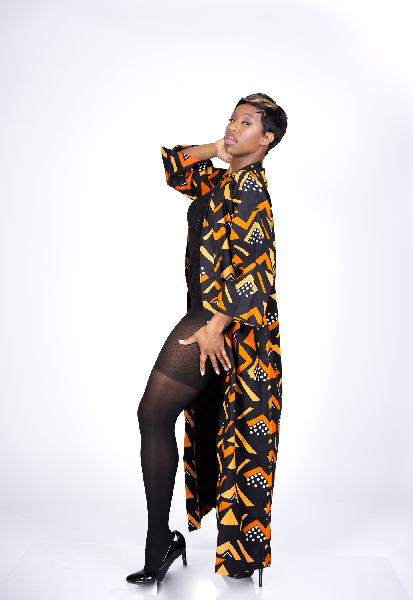 Bogolan mud cloth Ankara Kimono