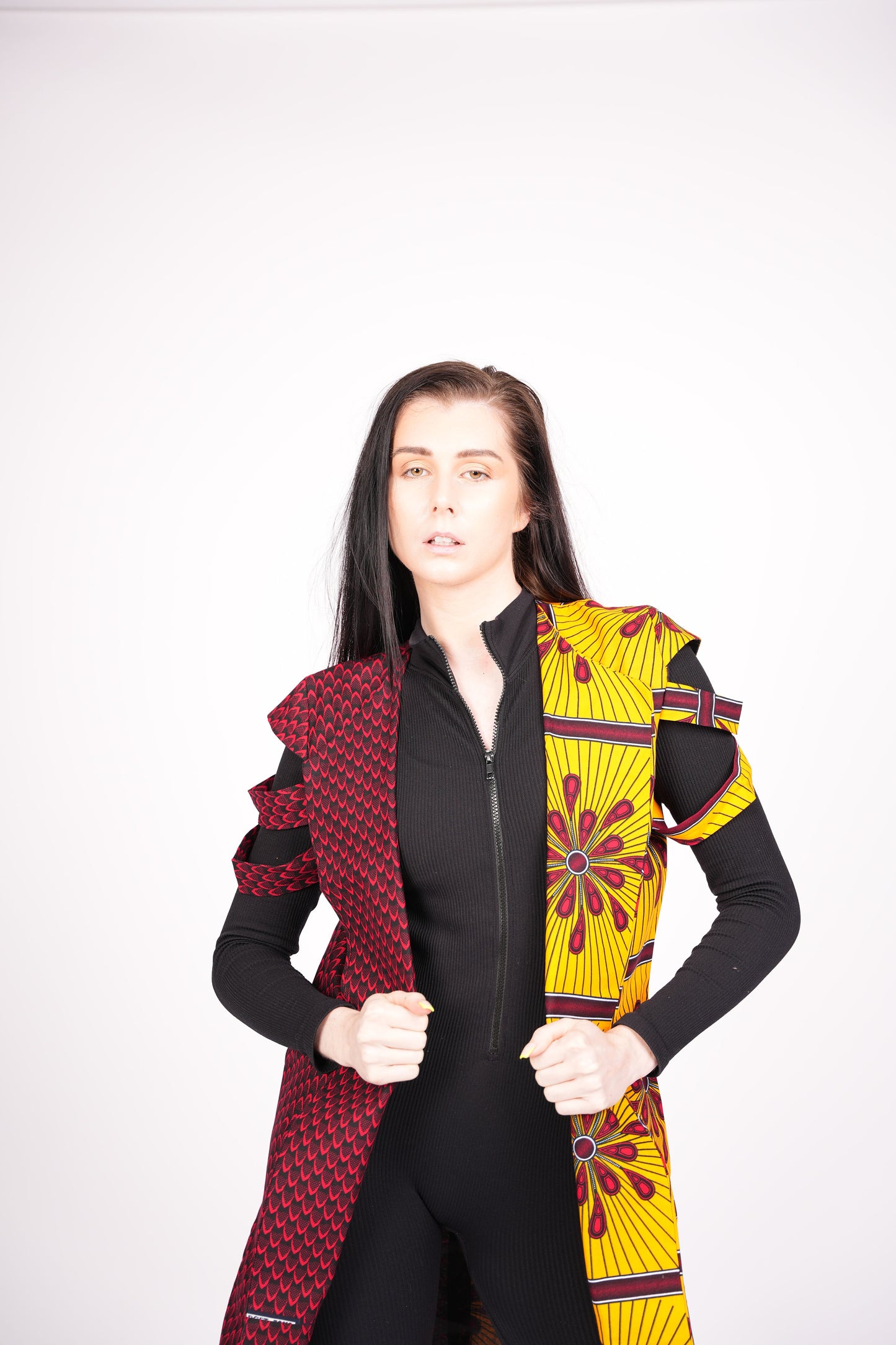 Multi colour ankara print Kimono