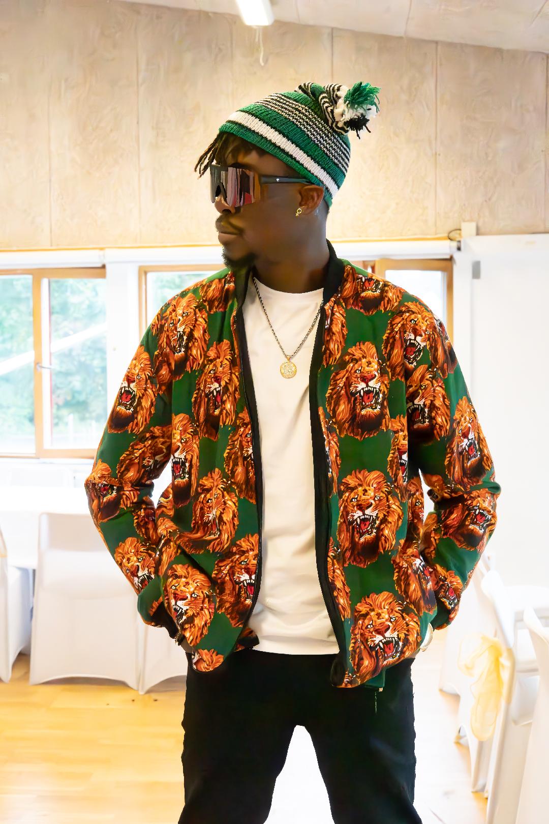 Green Bomber Jacket Top