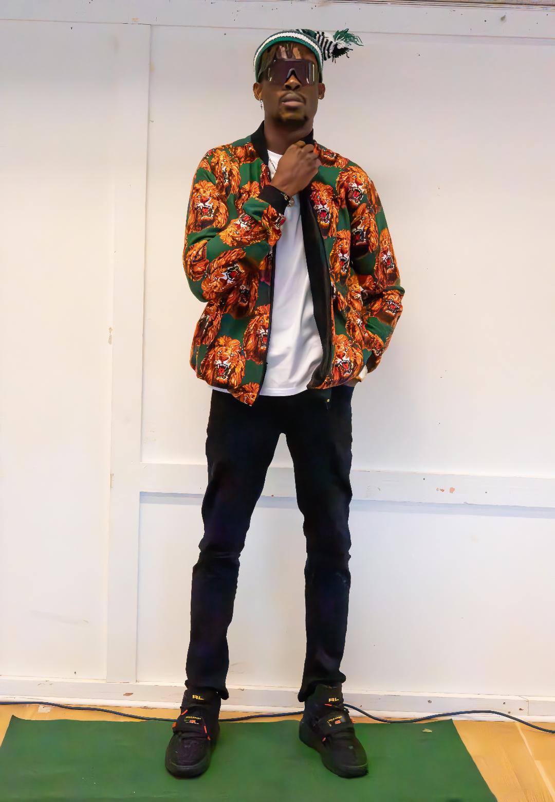 Green Bomber Jacket Top