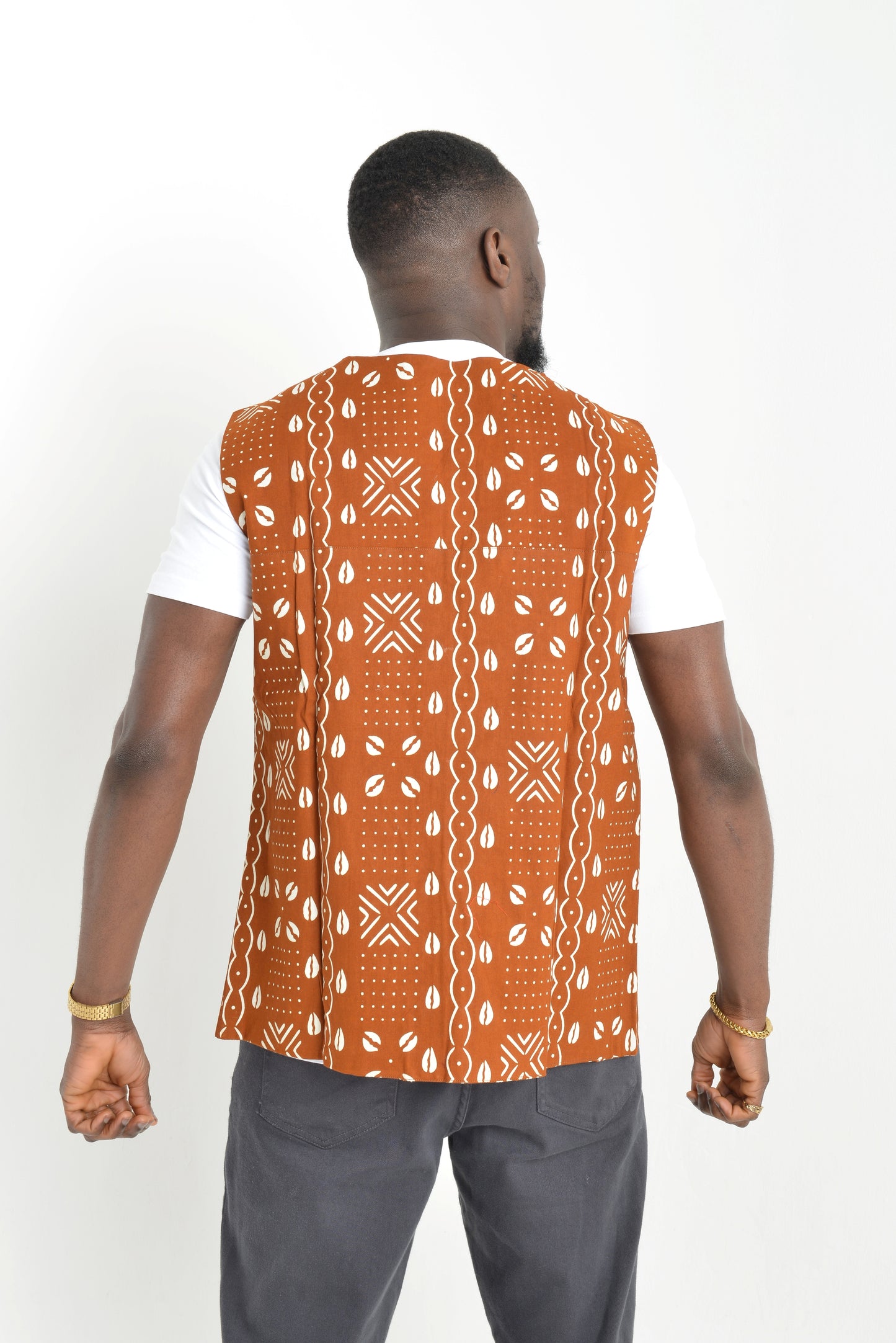 Cowrie Shells Print Waistcoat