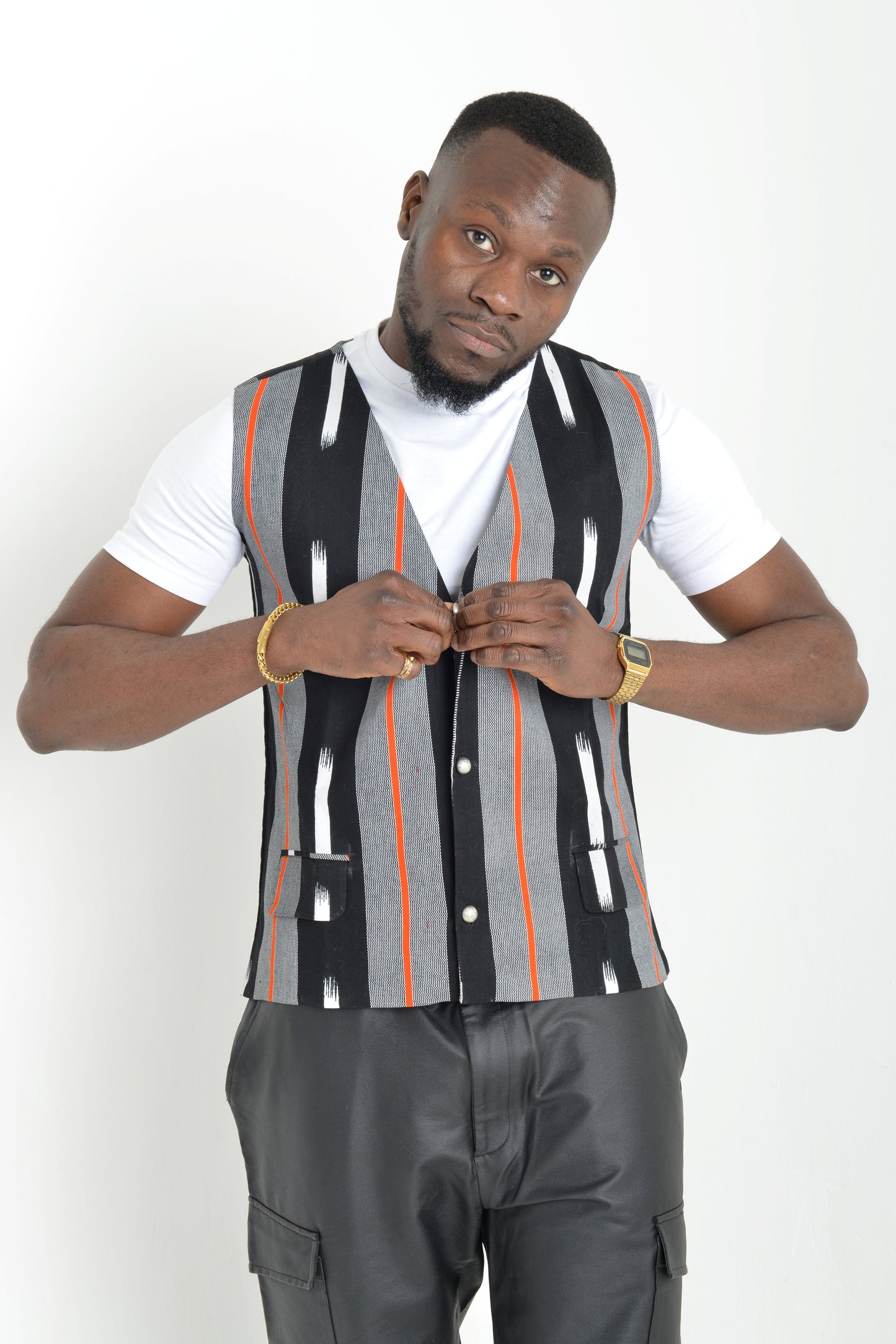 Tribal print waistcoat