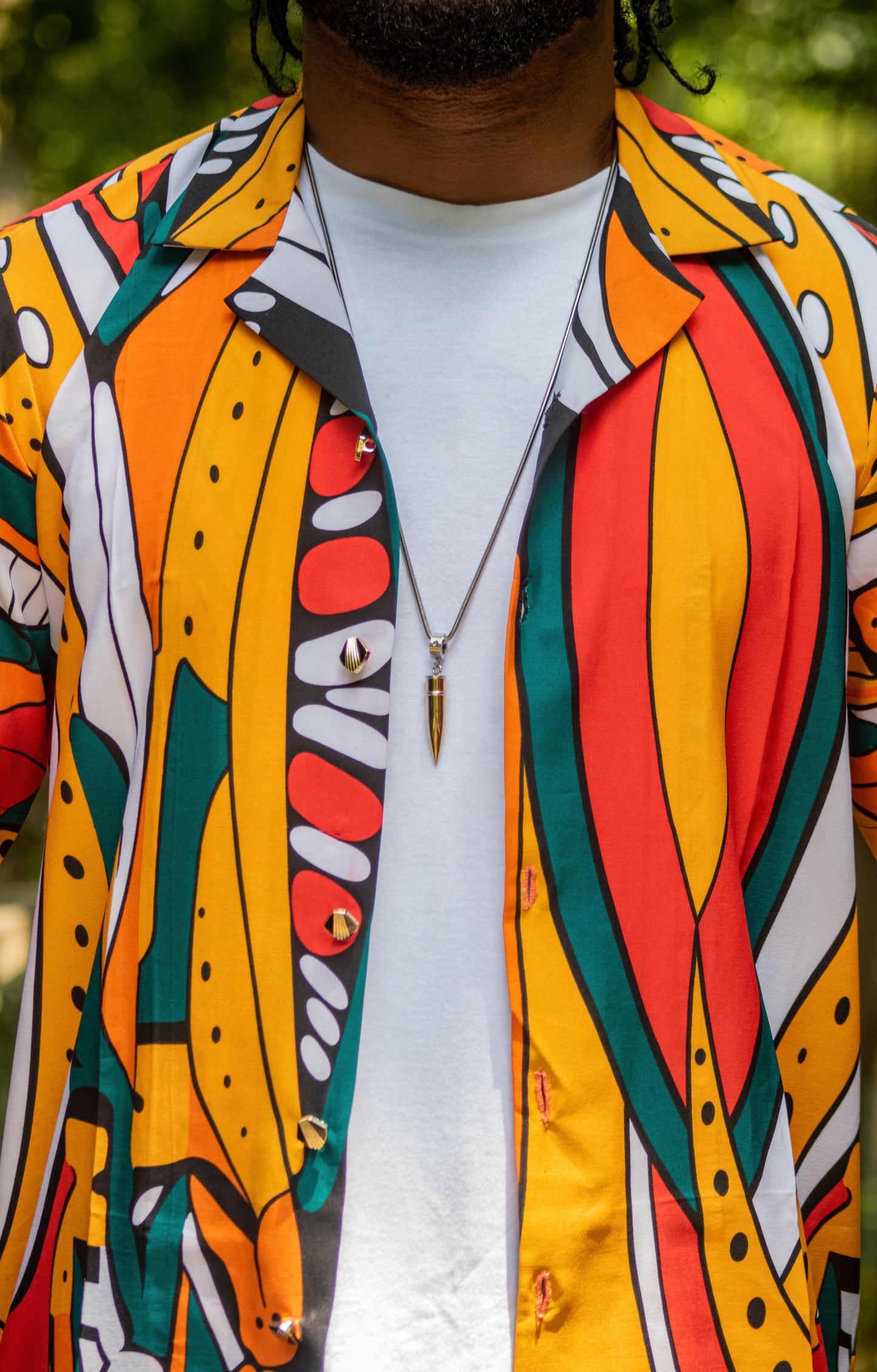 Abstract Motif Print Shirt