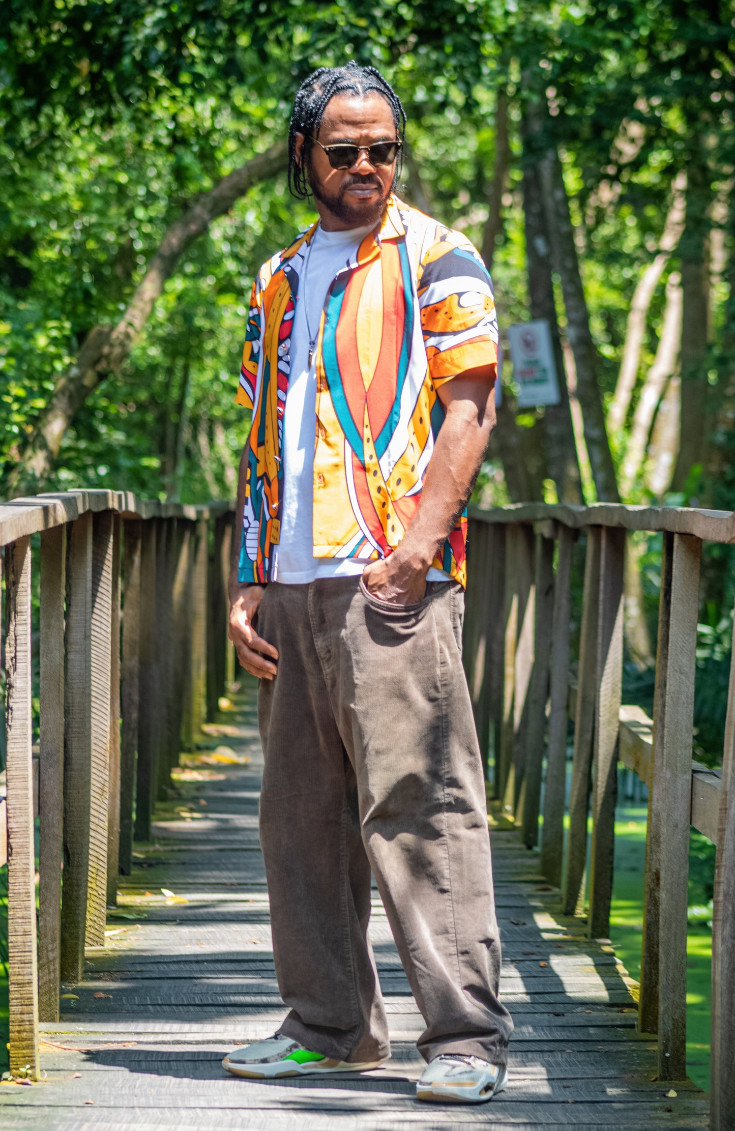 Abstract Motif Print Shirt