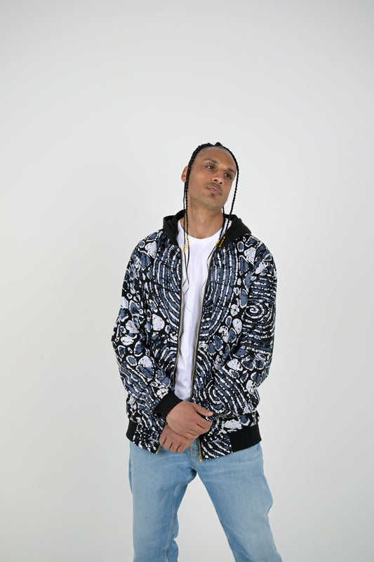 Monochrome Hoodie Top