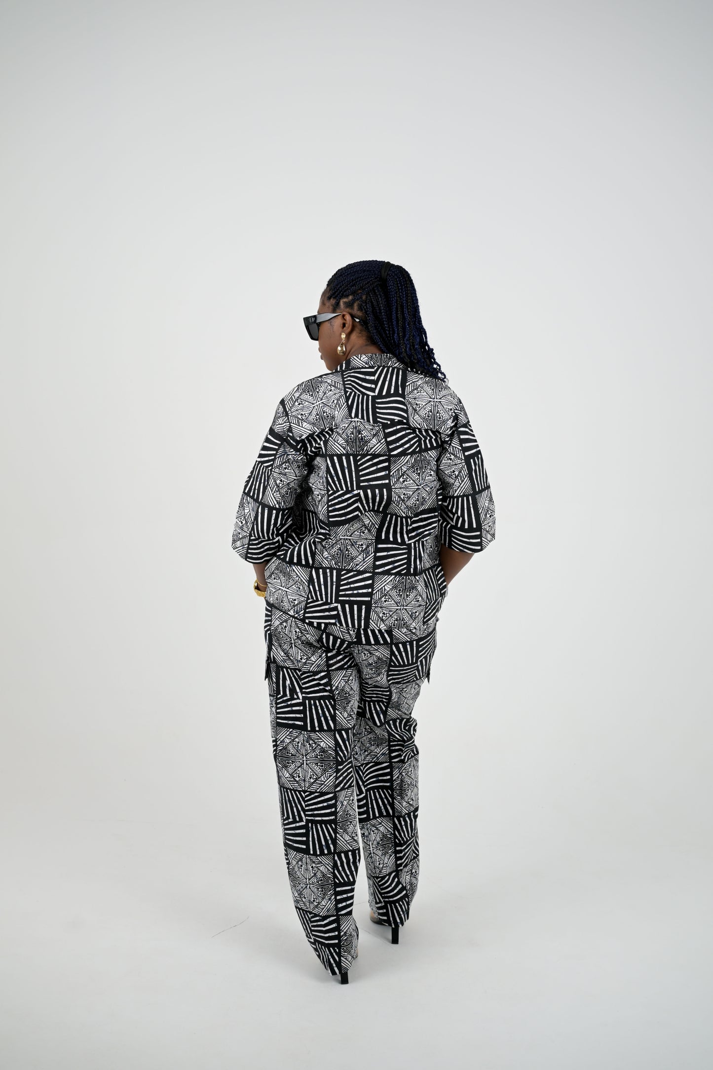 Monochrome Tribal Geometric Print Set