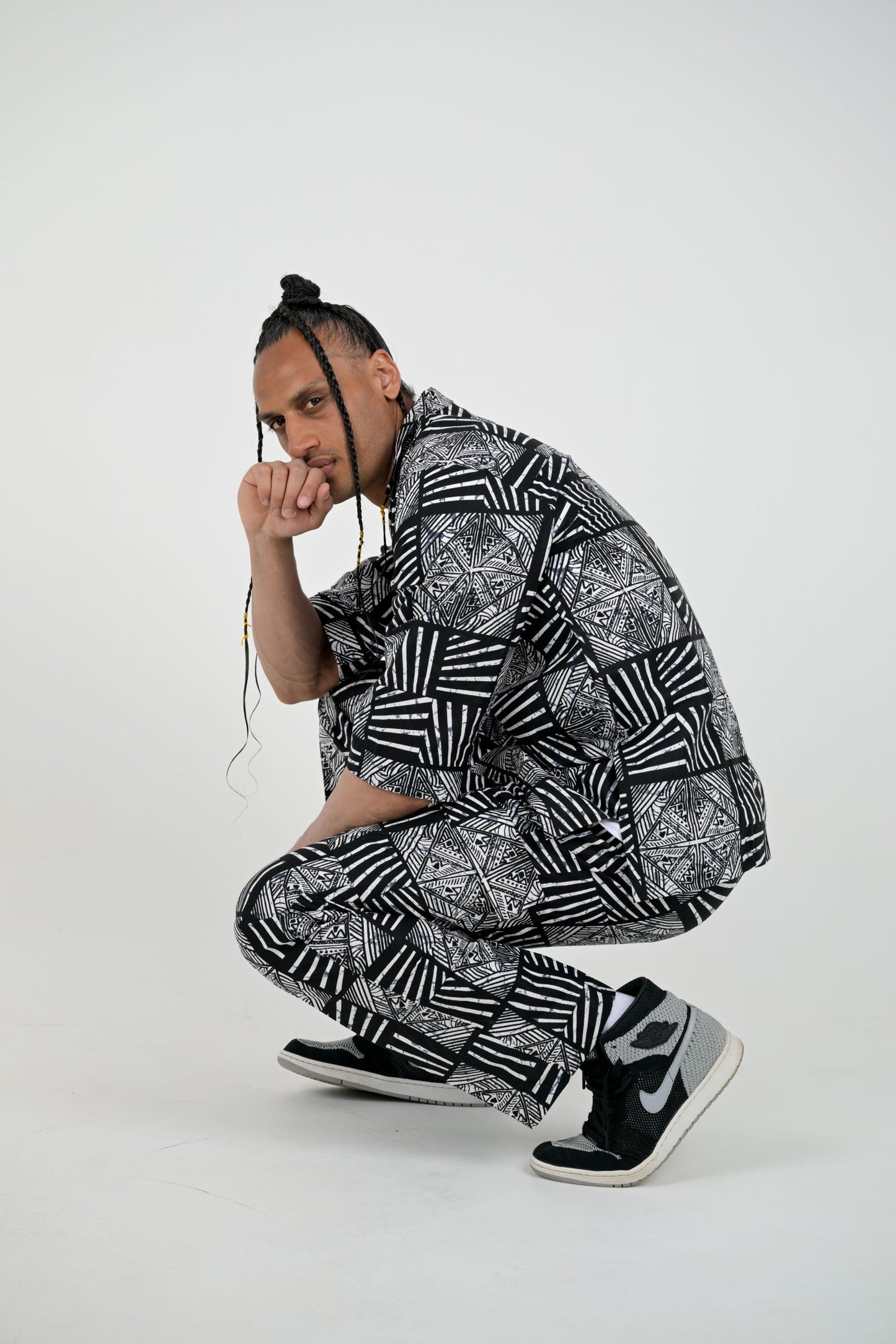 Monochrome Geometric Co-Ord Set | Contemporary Streetwear