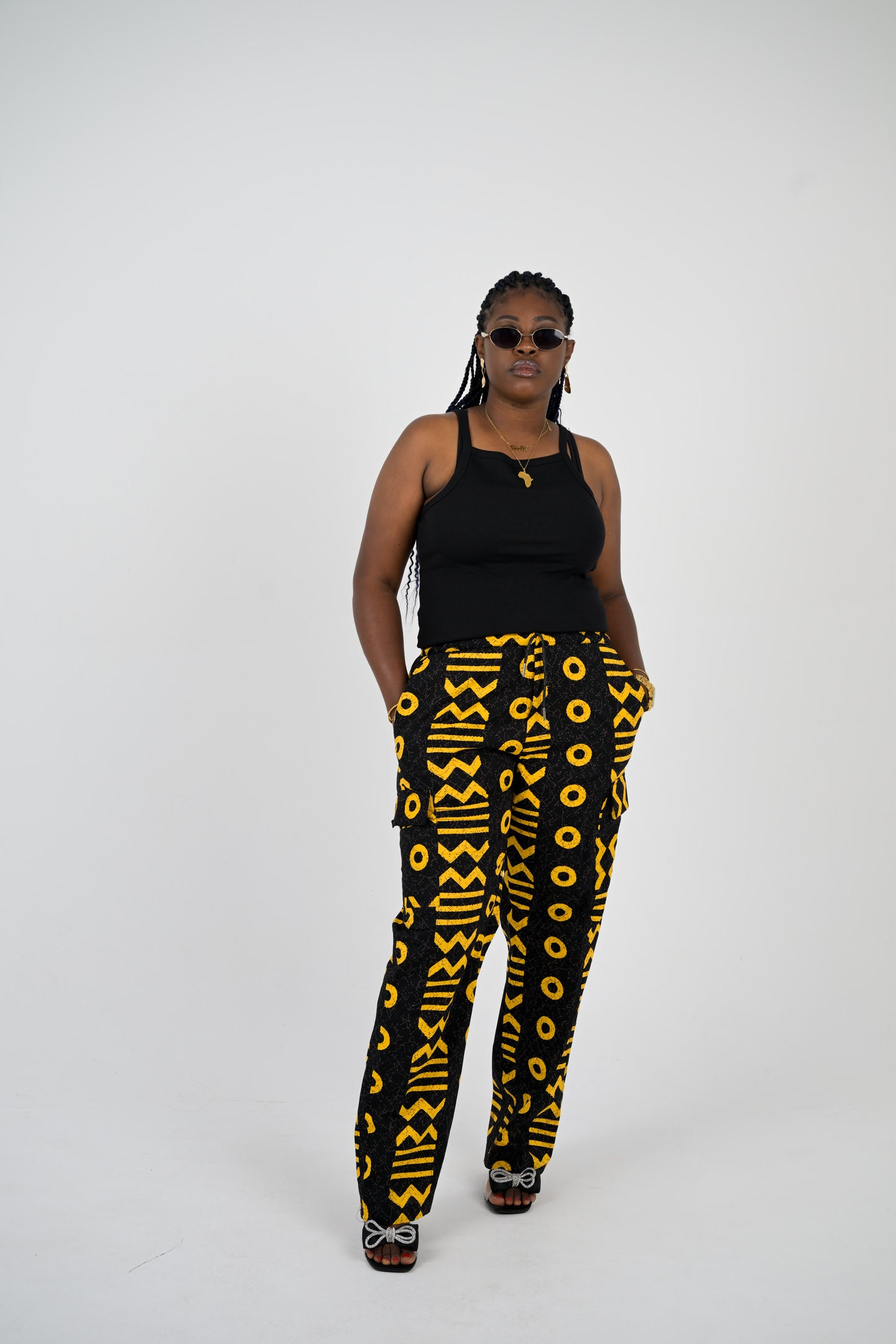 Ankara Mudcloth Print Pants