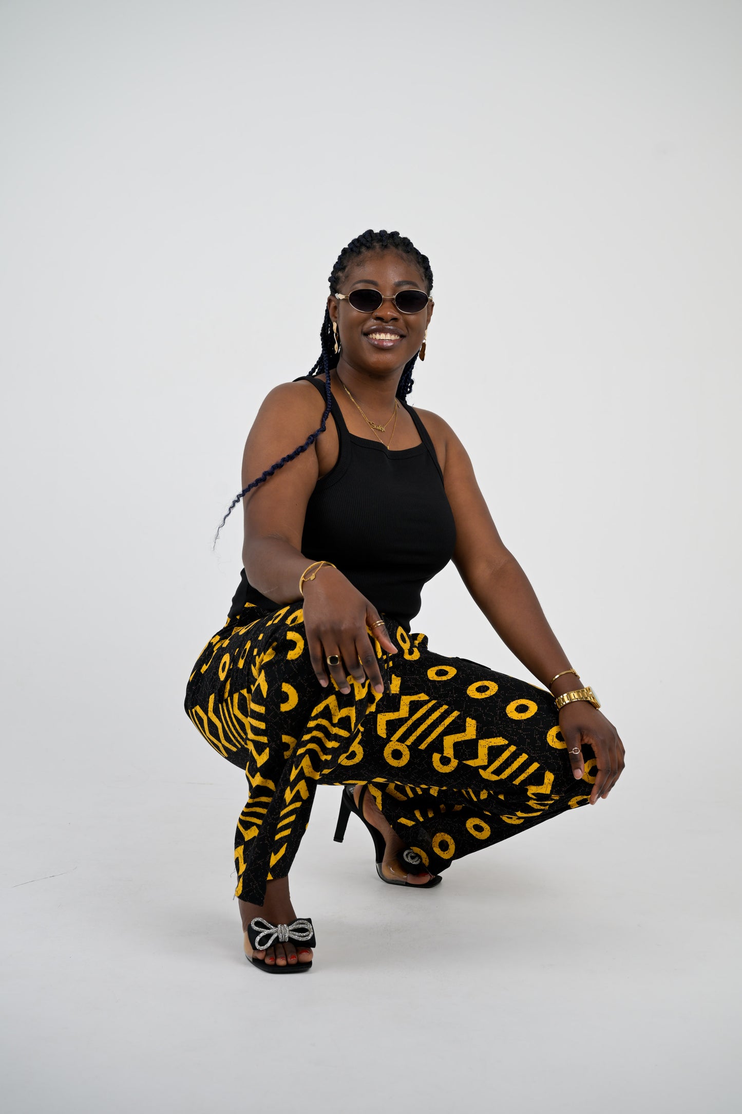 Ankara Mudcloth Print Pants