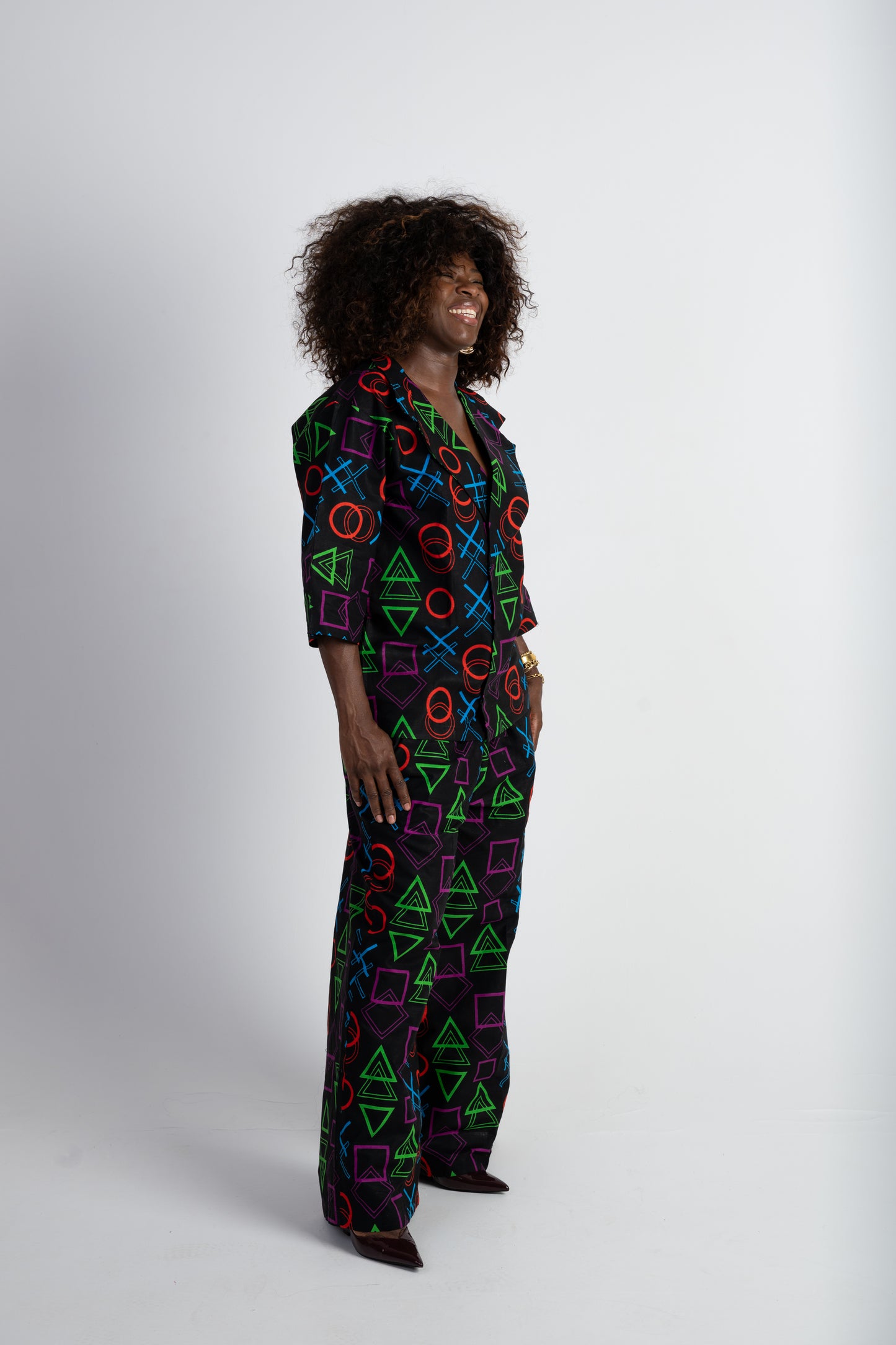 Play Suit Two-Piece Set – Blazer & Wide-Leg Trousers