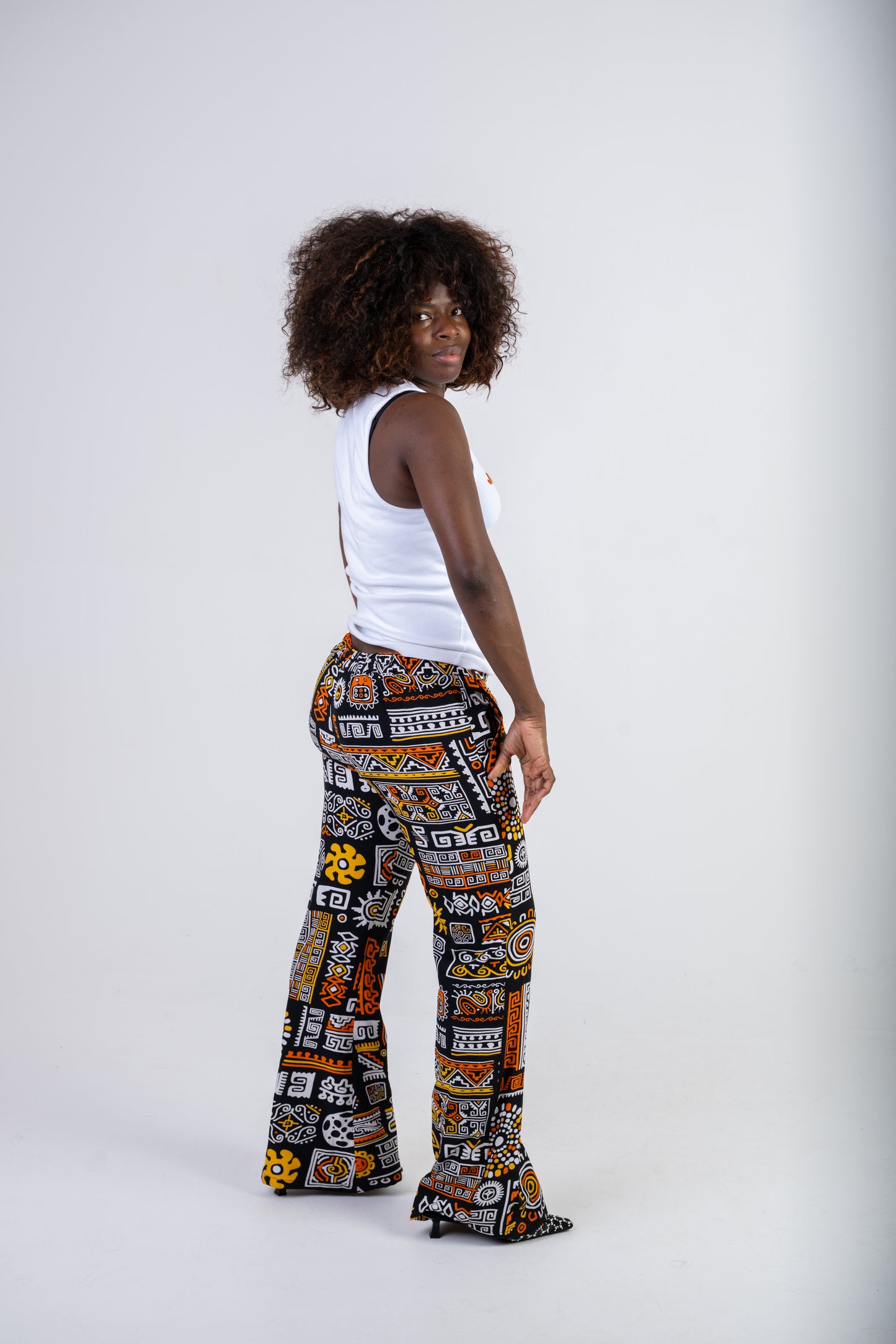 Tribal Print straight cut trouser