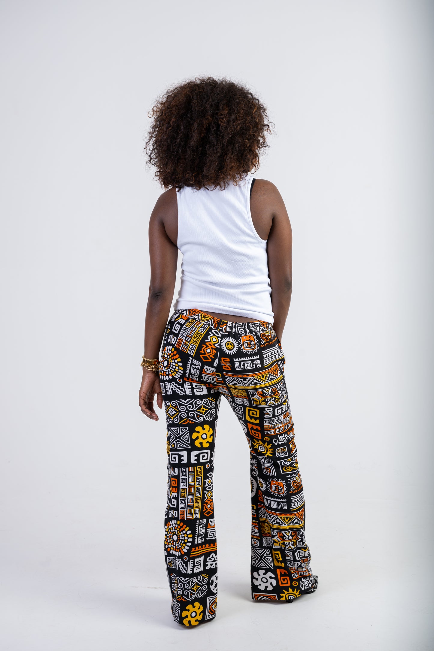 Tribal Print straight cut trouser
