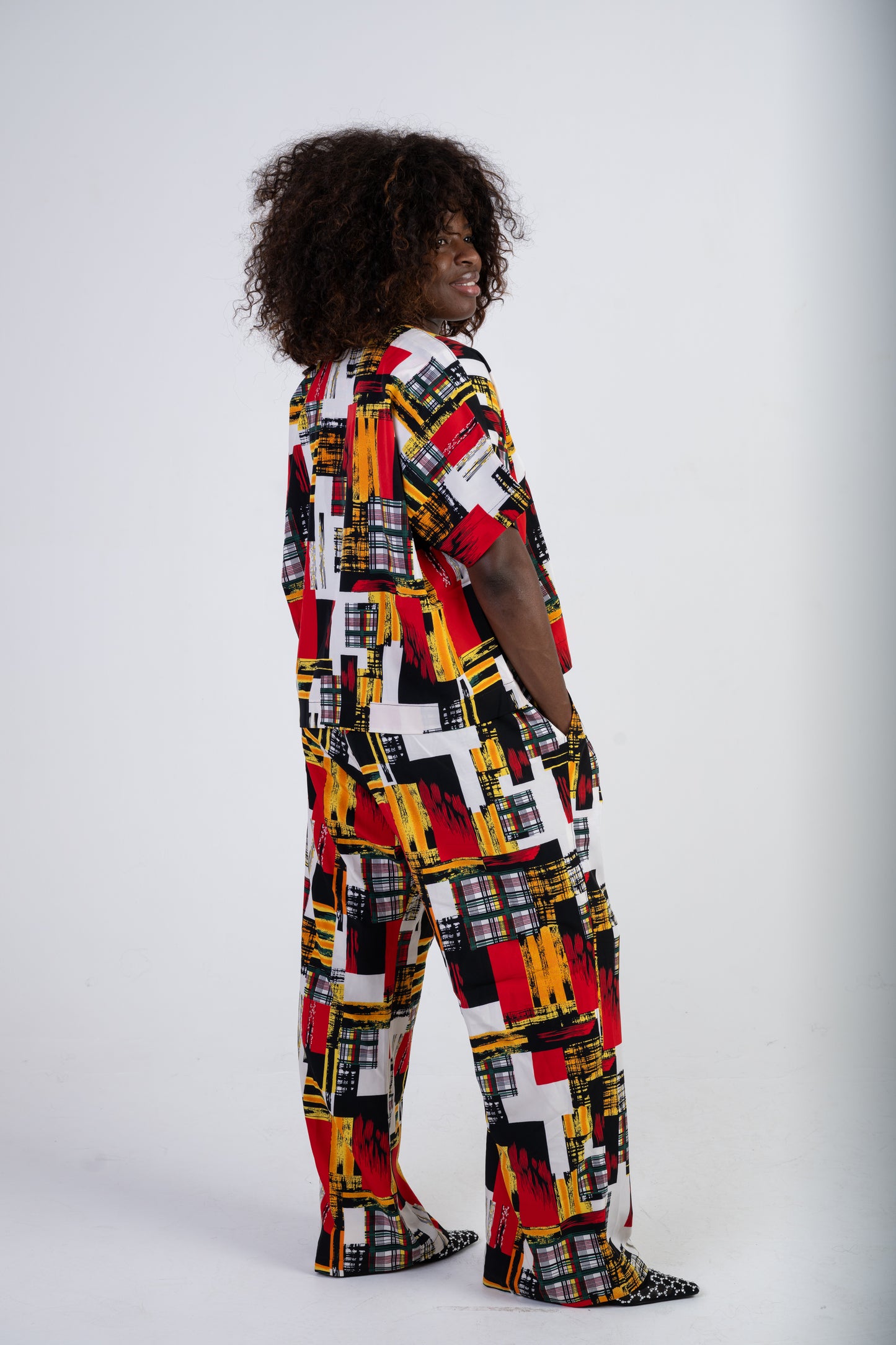 Abstract Tribal Wax Print 2 piece set
