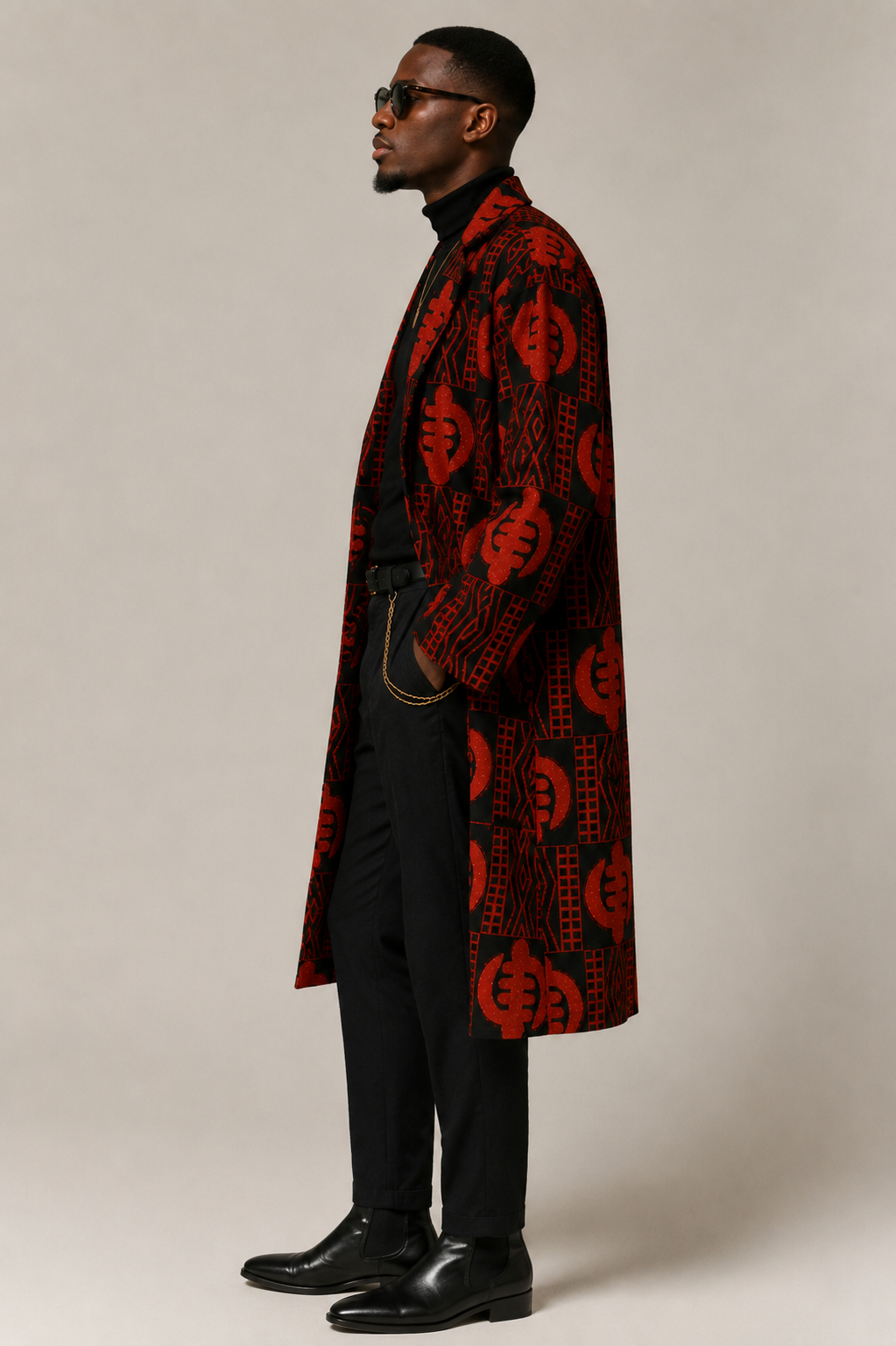 Obsidan Crown Long Jacket - Unisex