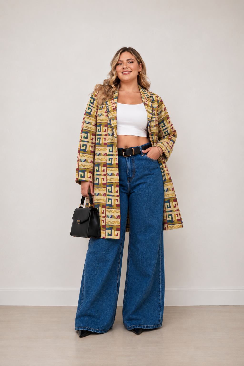 Akwete Golden Labyrinth Long Coat