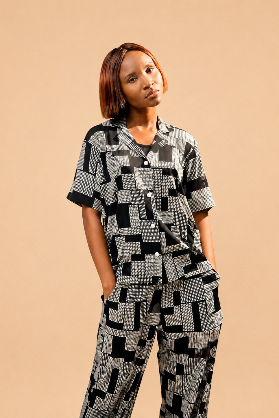 Mono Grid Co-Ord | Contemporary Minimalist Womenswear